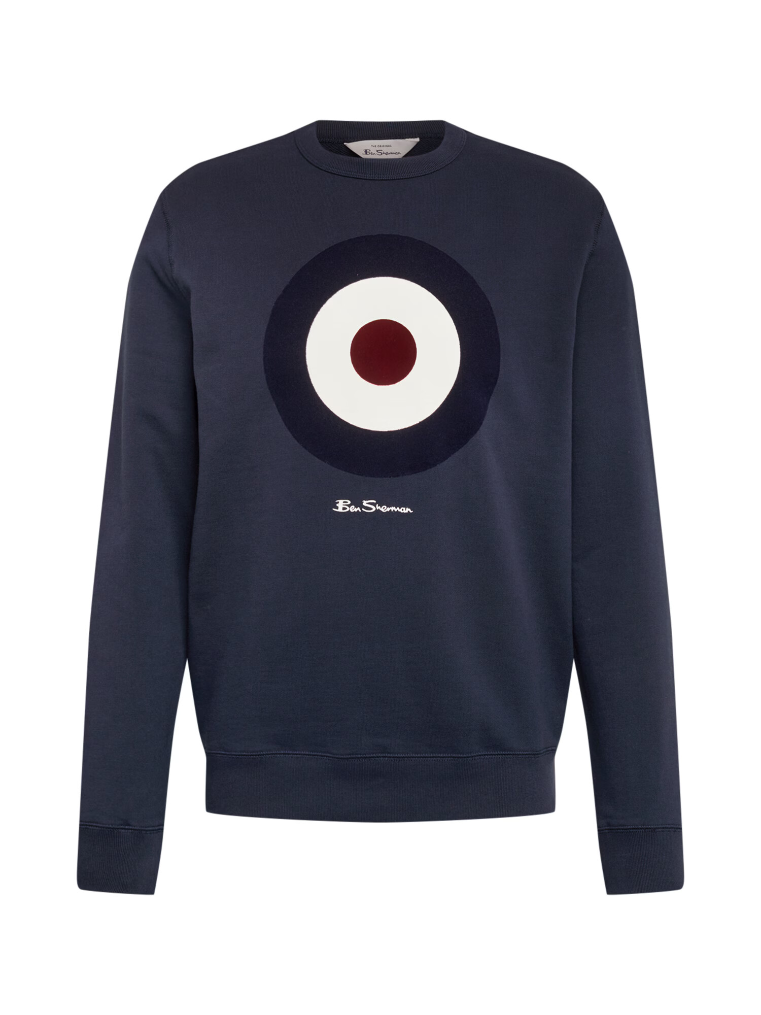 Ben Sherman Bluză de molton 'FLOCK TARGET' bleumarin / roșu bordeaux / alb - Pled.ro