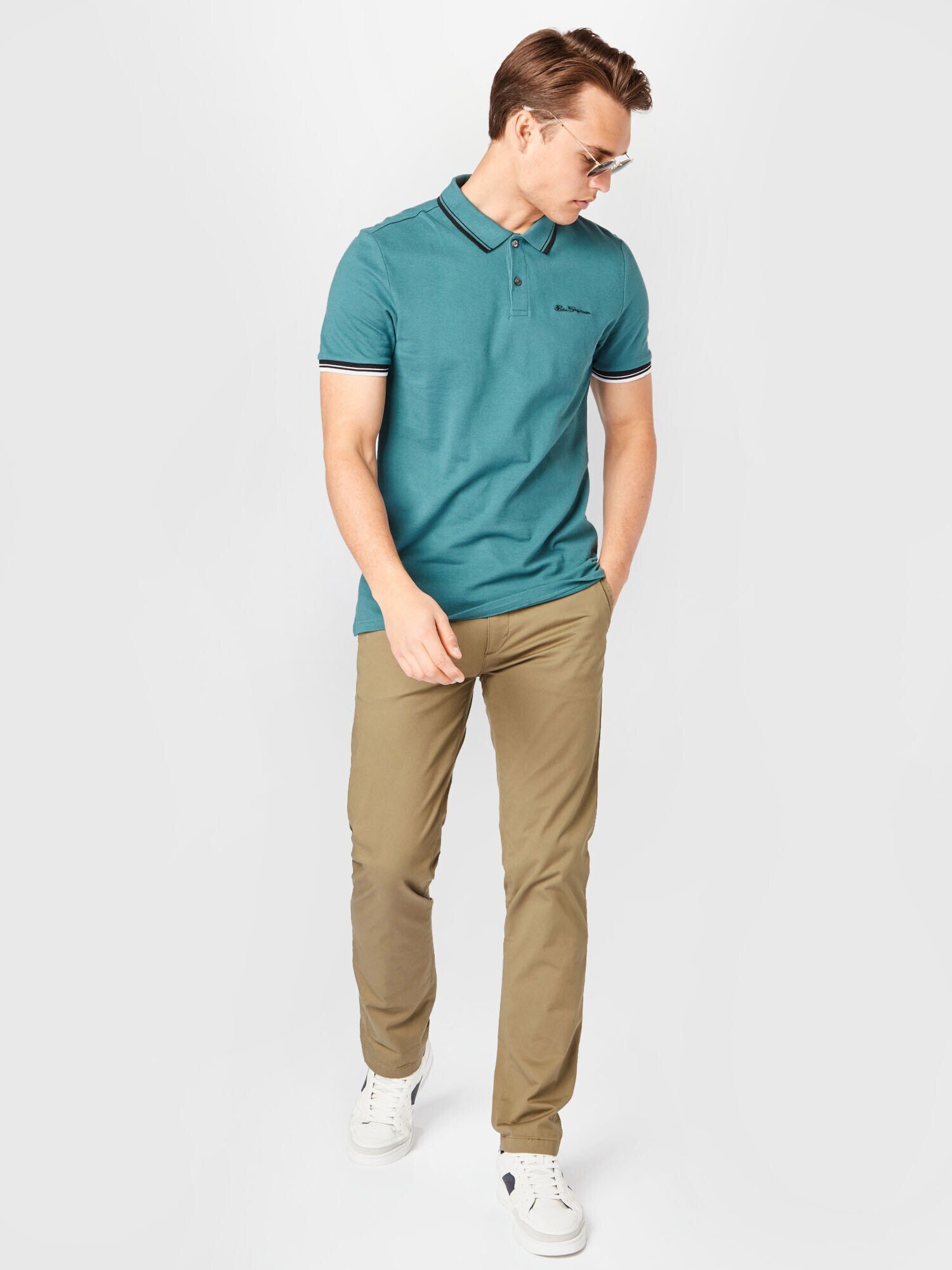 Ben Sherman Pantaloni eleganți verde stuf - Pled.ro