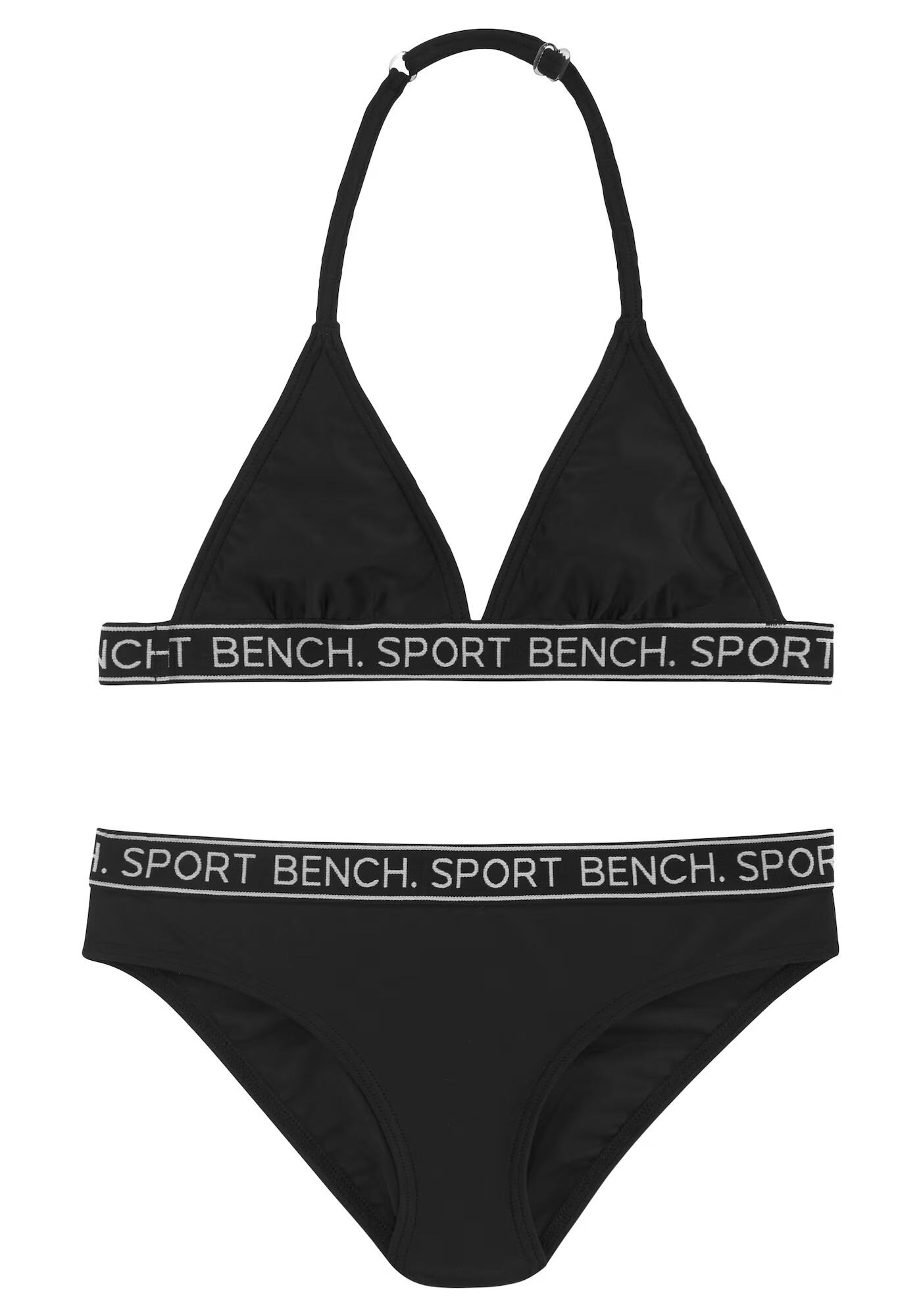 BENCH Costum de baie două piese gri argintiu / negru - Pled.ro