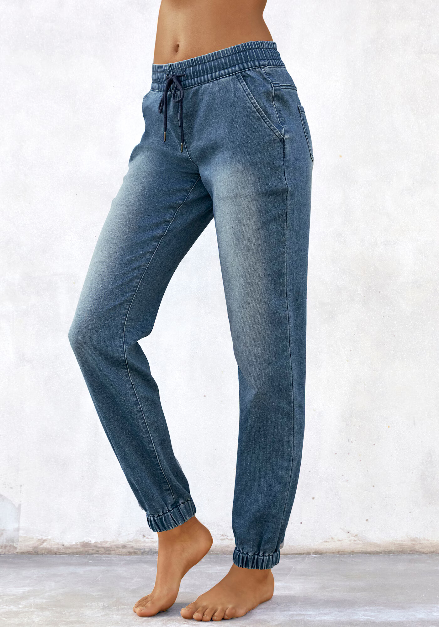 BENCH Pantaloni albastru denim - Pled.ro