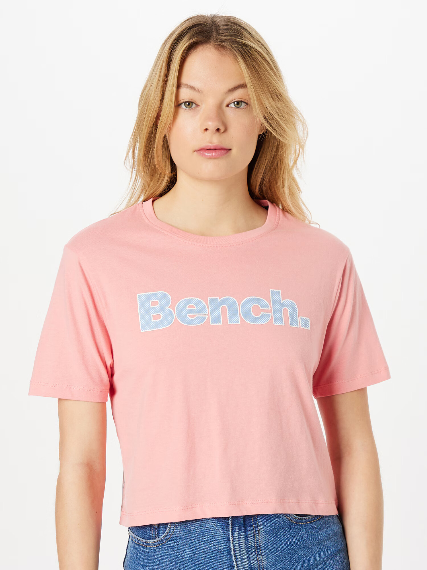 BENCH Tricou 'KAY' albastru deschis / corai - Pled.ro