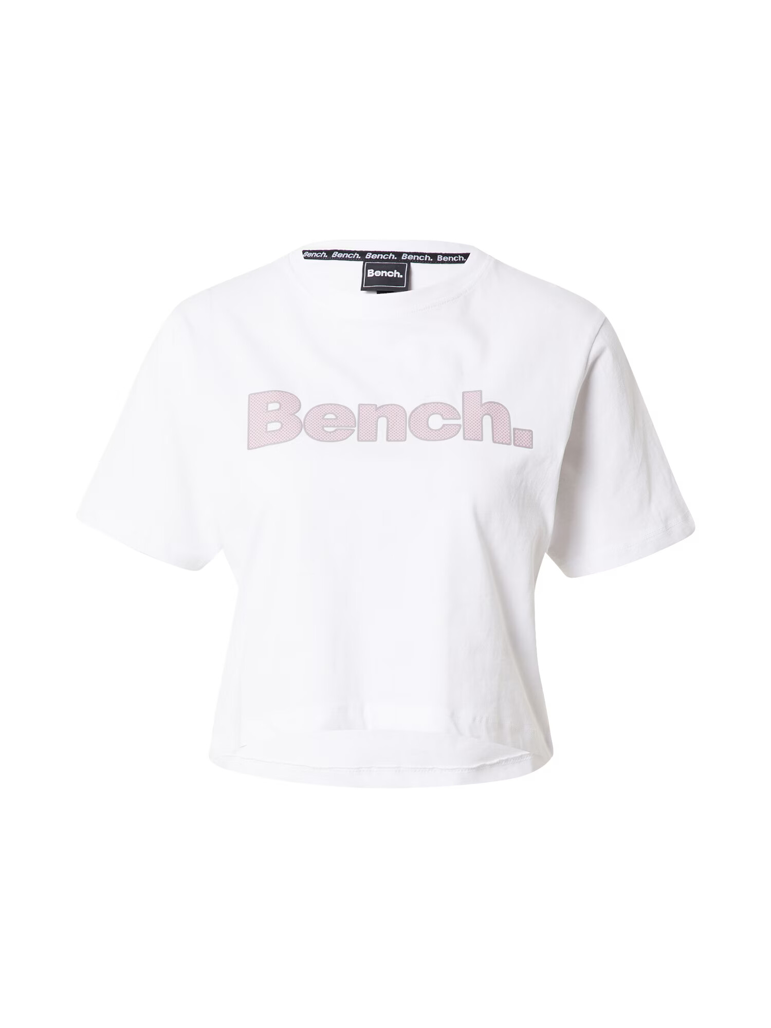 BENCH Tricou 'KAY' gri / roz pastel / alb - Pled.ro