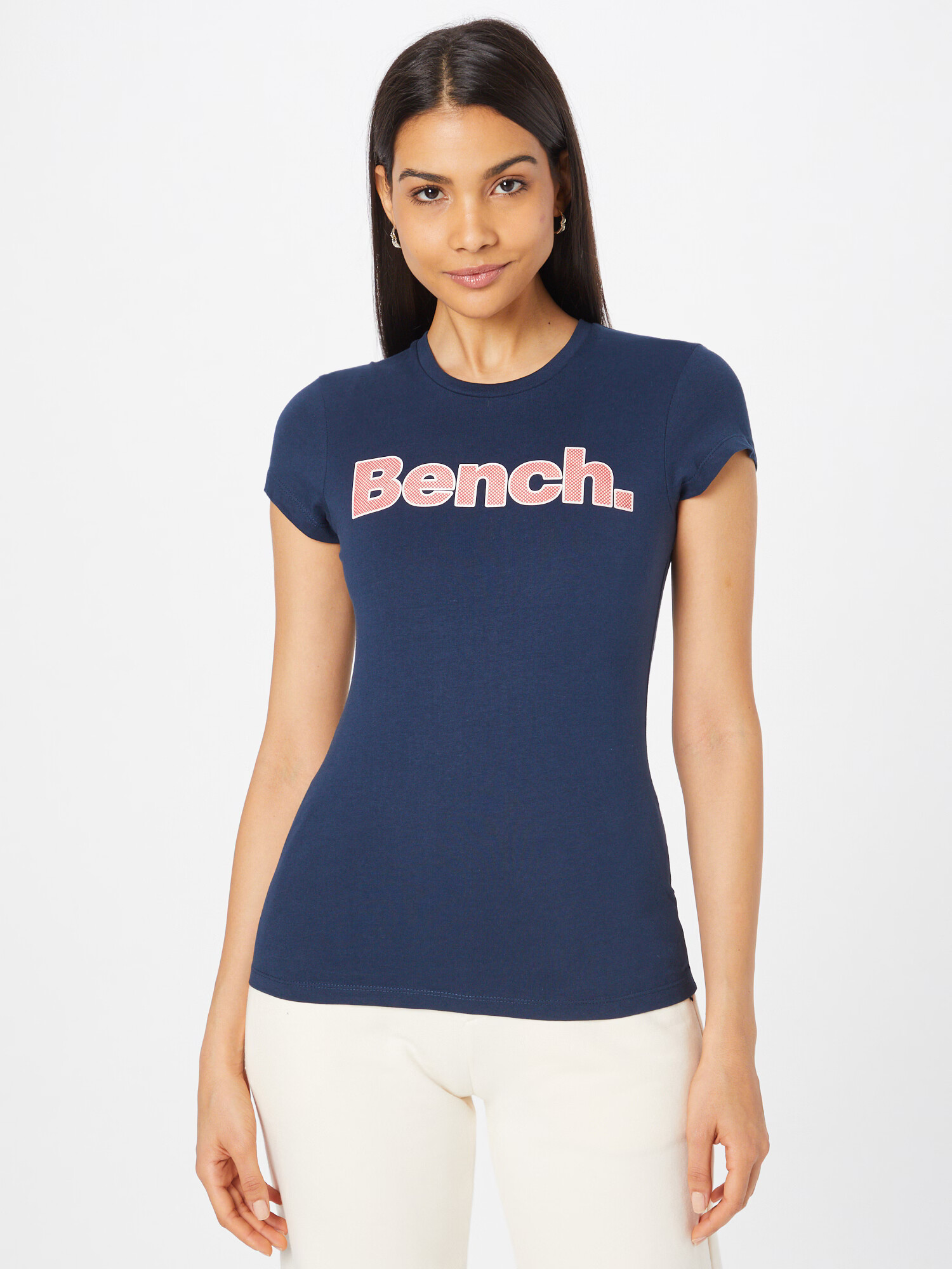 BENCH Tricou 'Leora' bleumarin / roz deschis / alb - Pled.ro