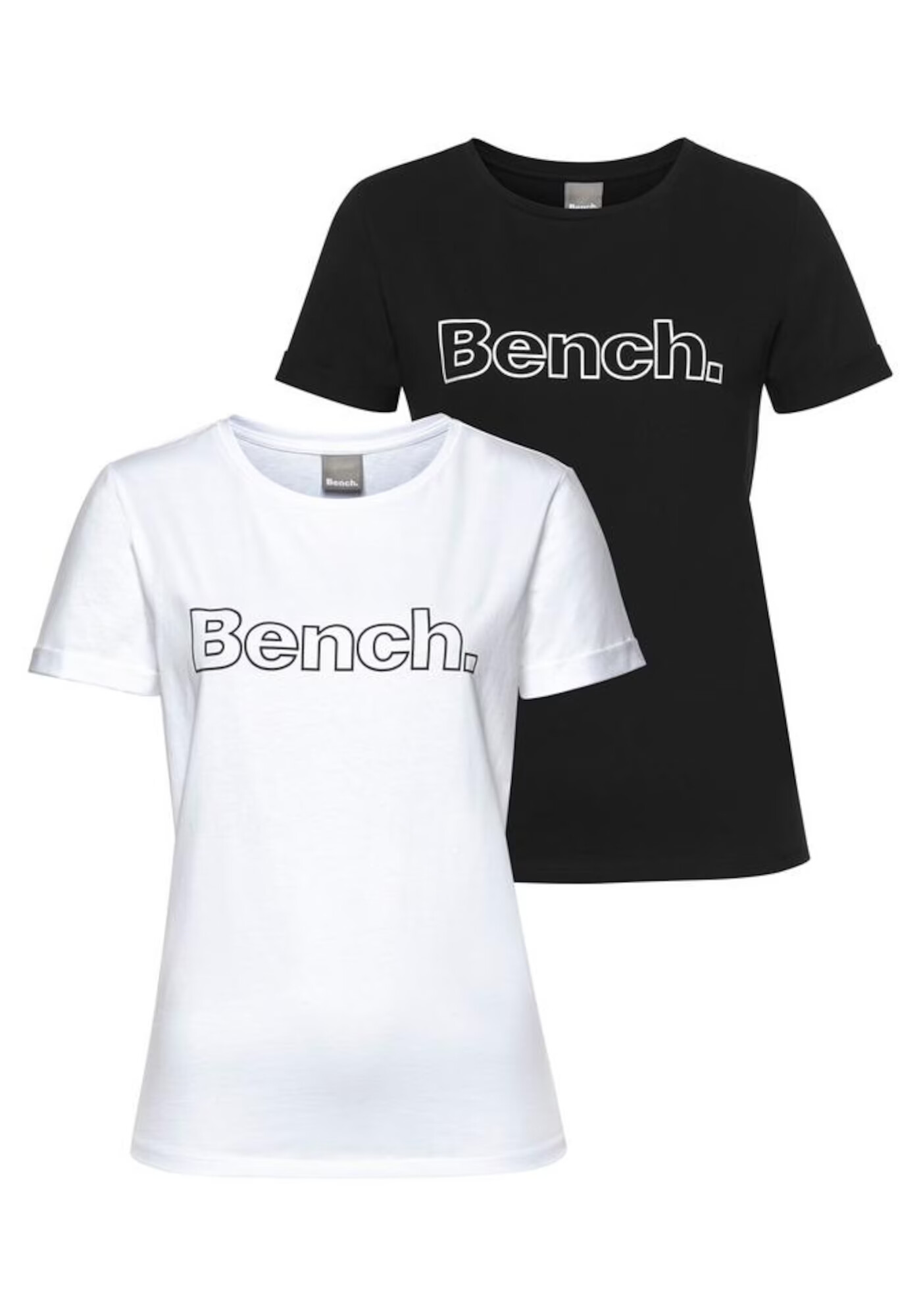 BENCH Tricou negru / alb - Pled.ro