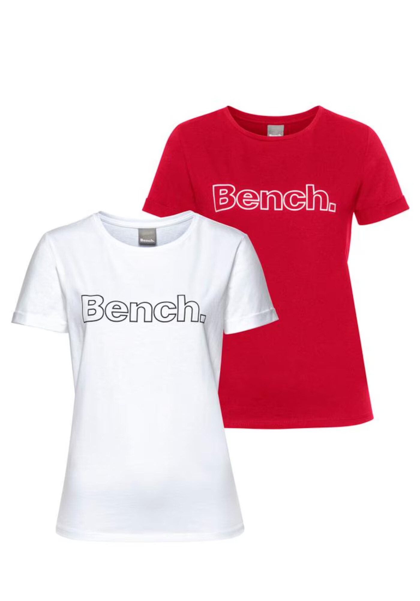 BENCH Tricou roșu / alb - Pled.ro