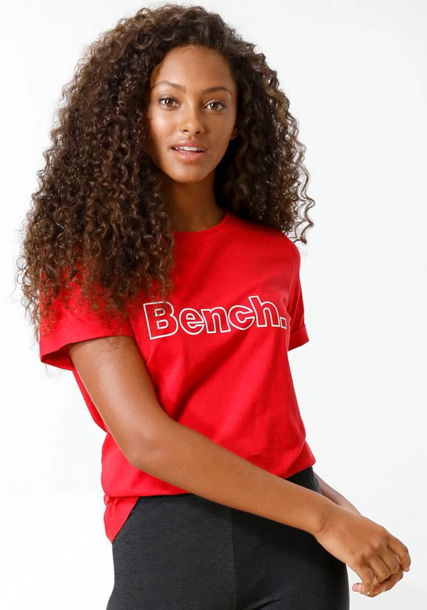 BENCH Tricou roșu / alb - Pled.ro