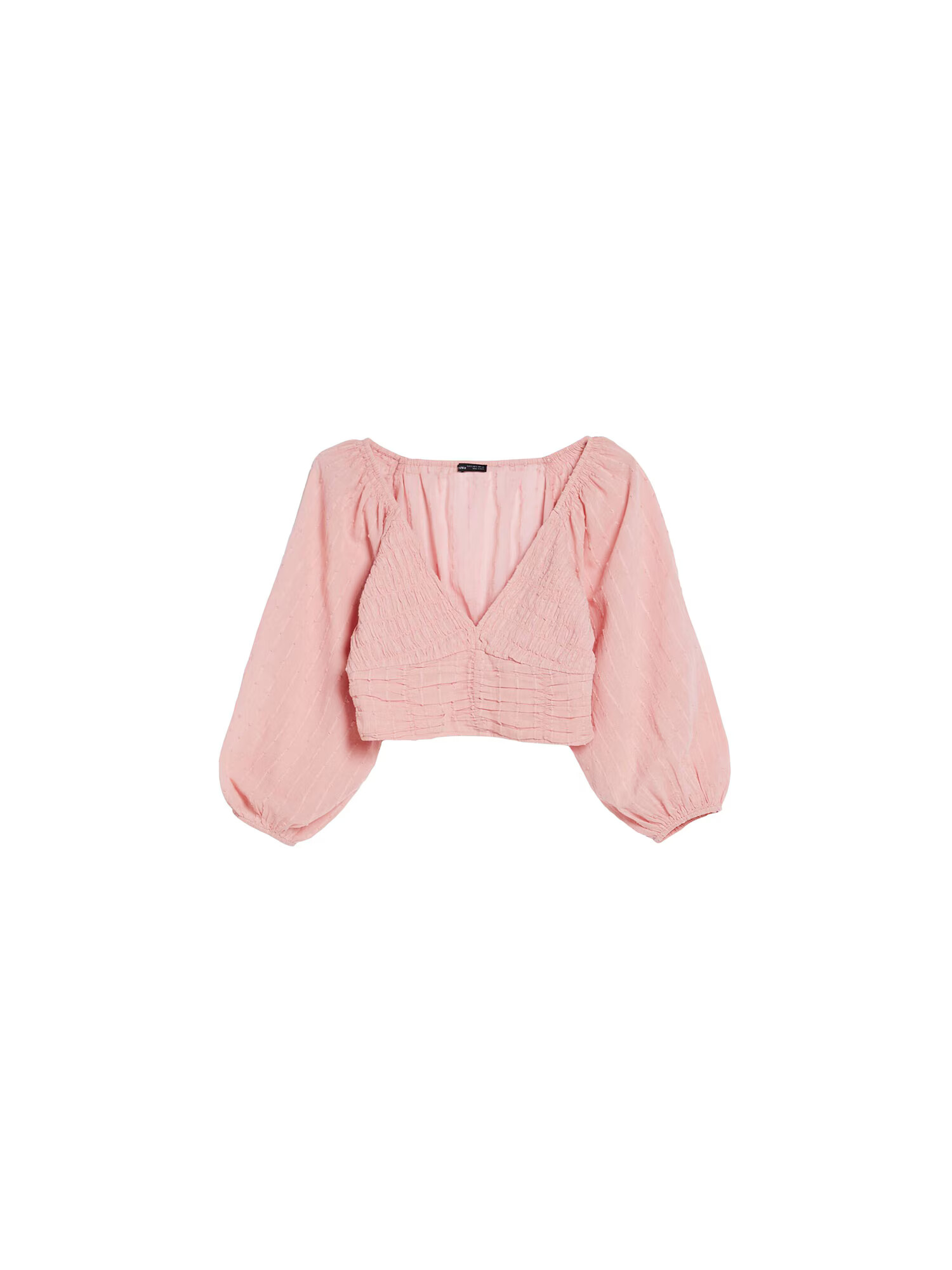 Bershka Bluză roz pastel - Pled.ro