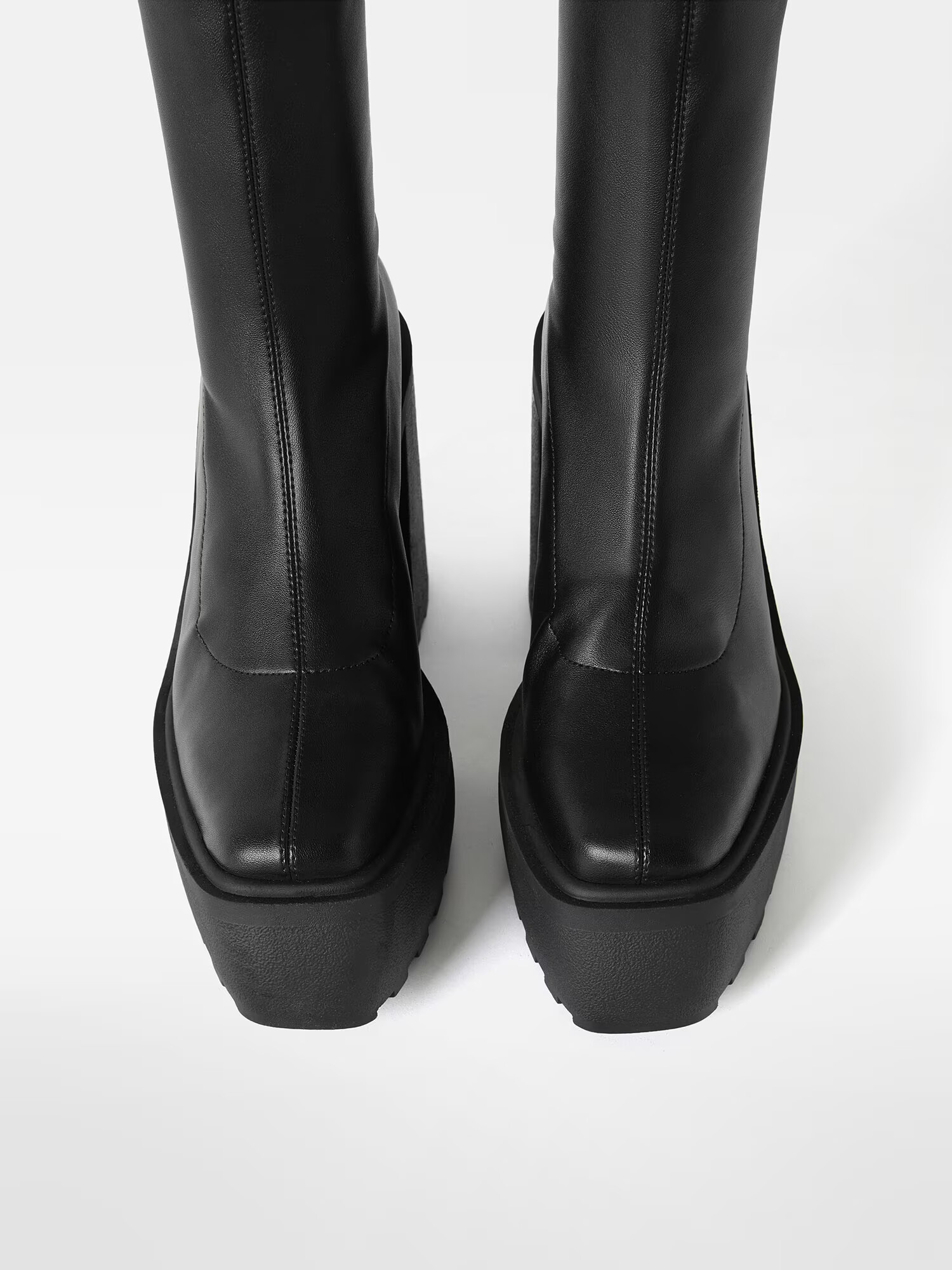 Bershka Botine negru - Pled.ro