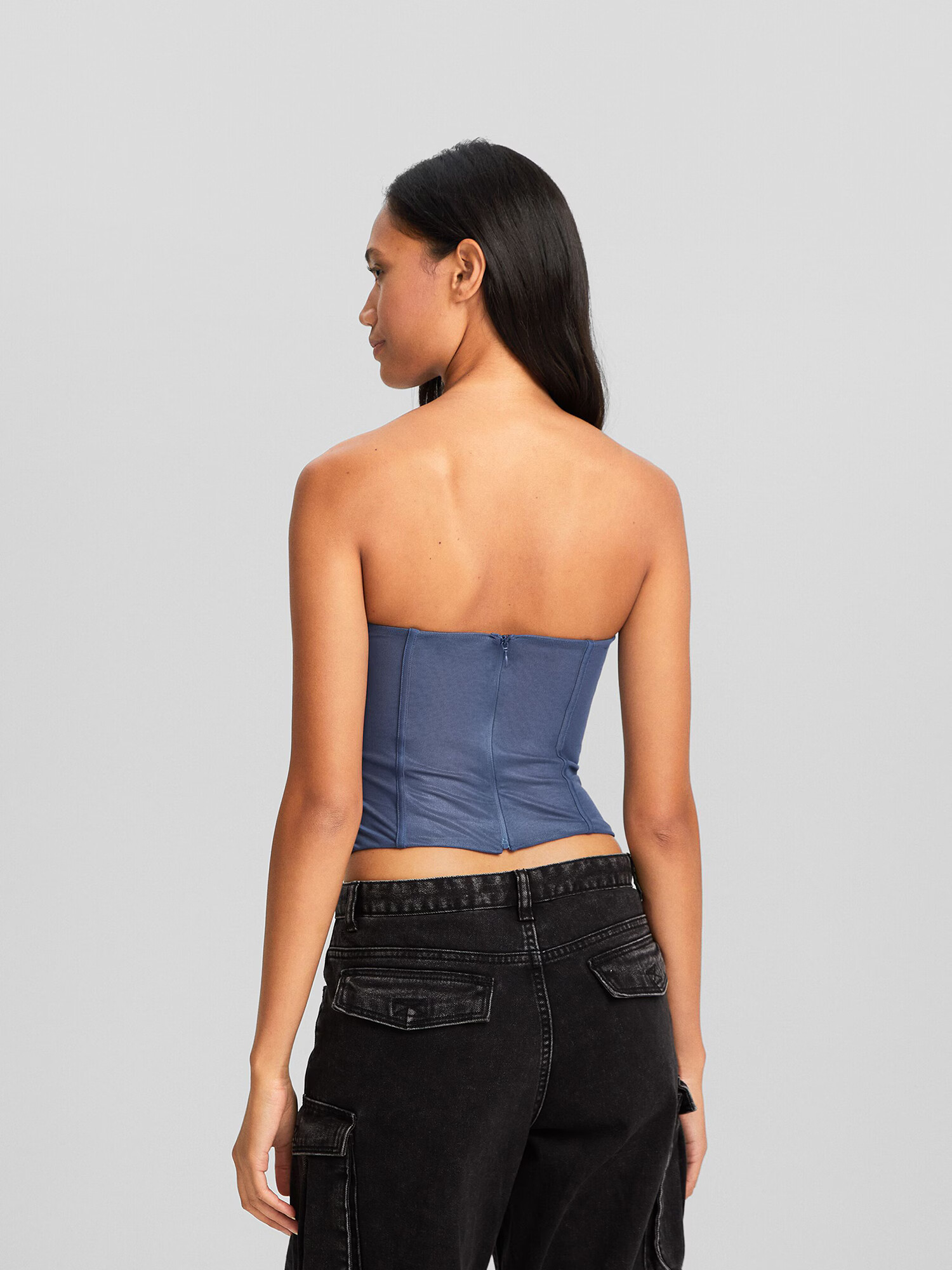 Bershka Corsete albastru porumbel - Pled.ro