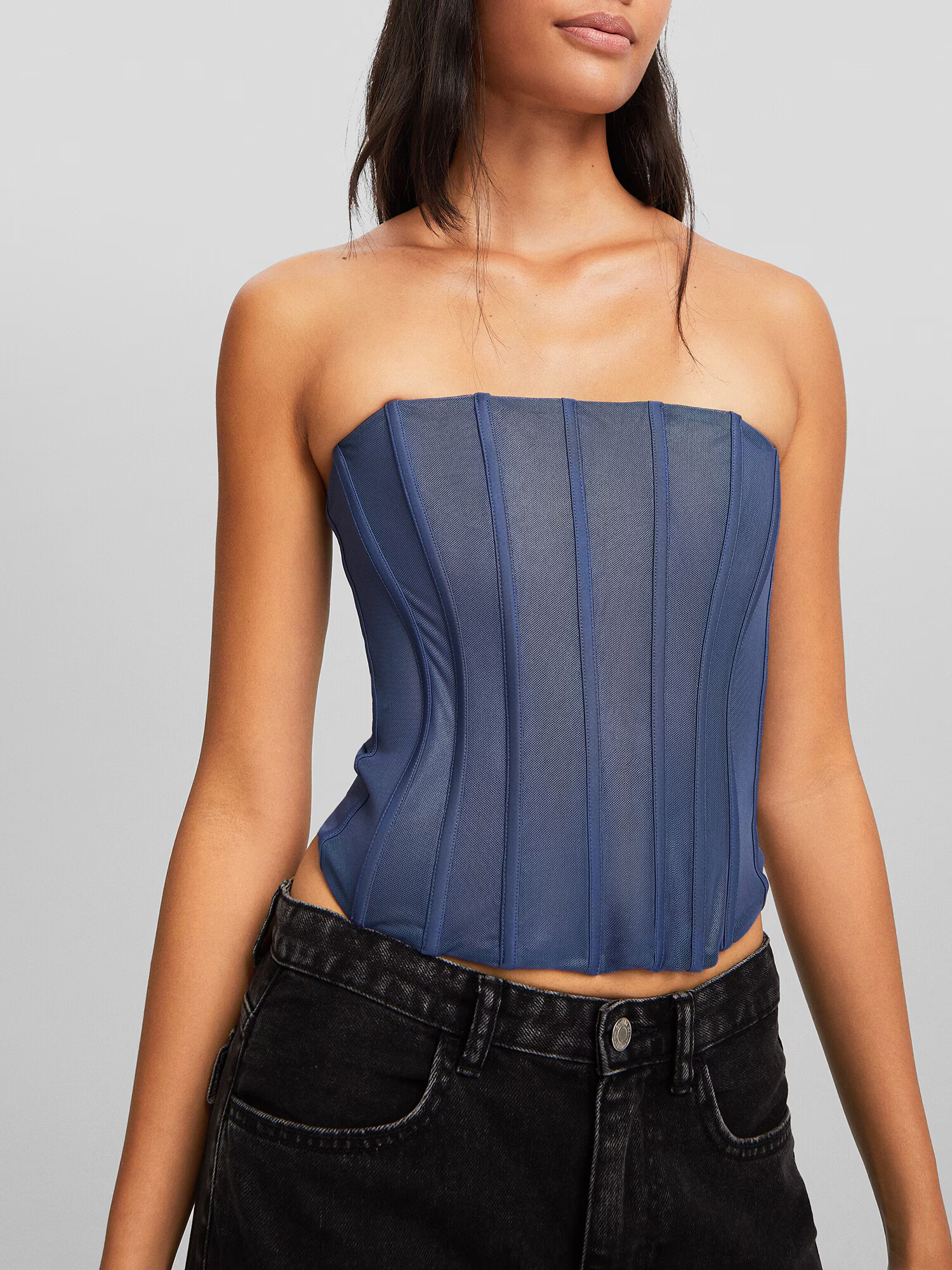 Bershka Corsete albastru porumbel - Pled.ro