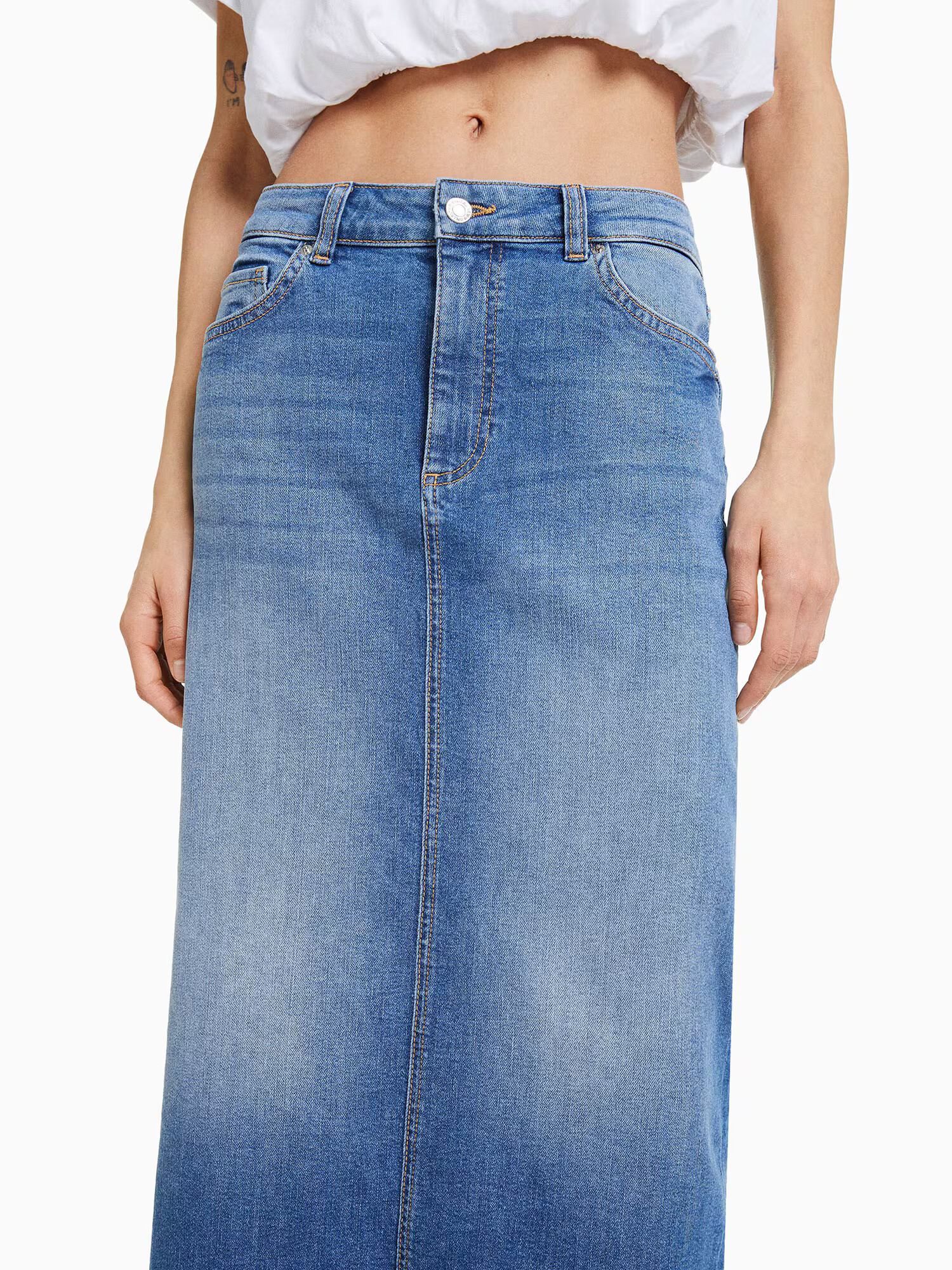 Bershka Fustă albastru denim - Pled.ro