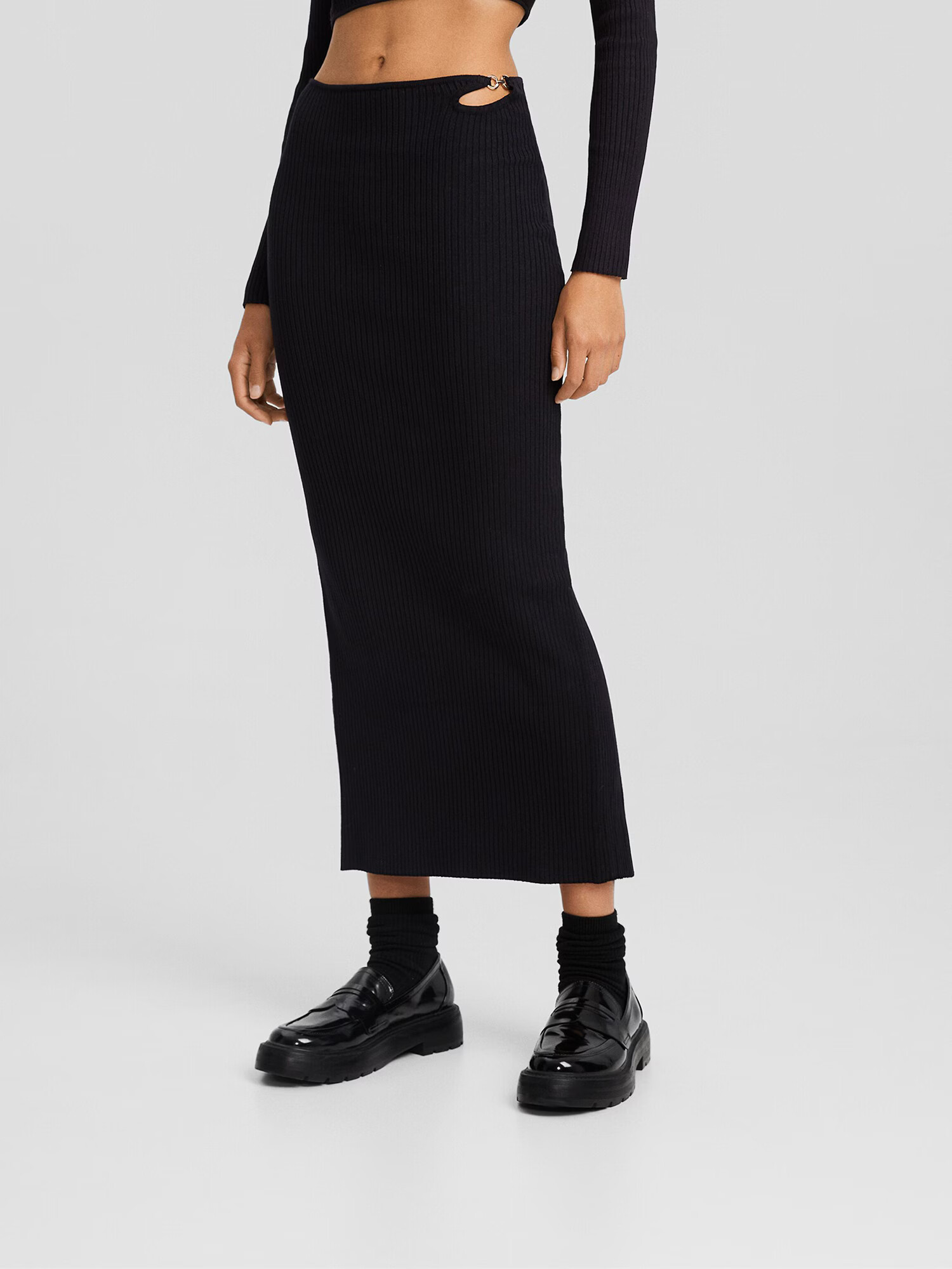 Bershka Fustă negru - Pled.ro