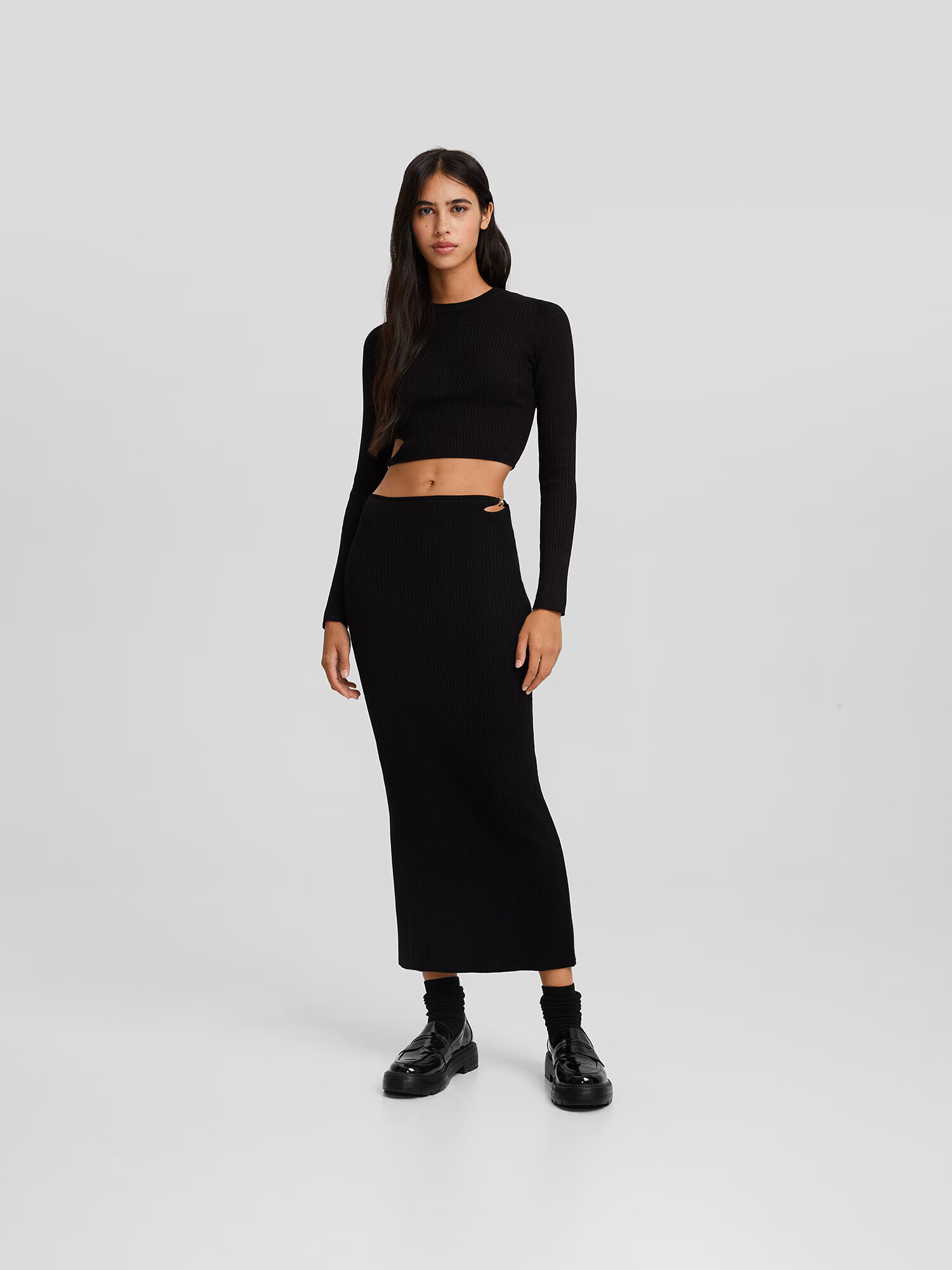 Bershka Fustă negru - Pled.ro