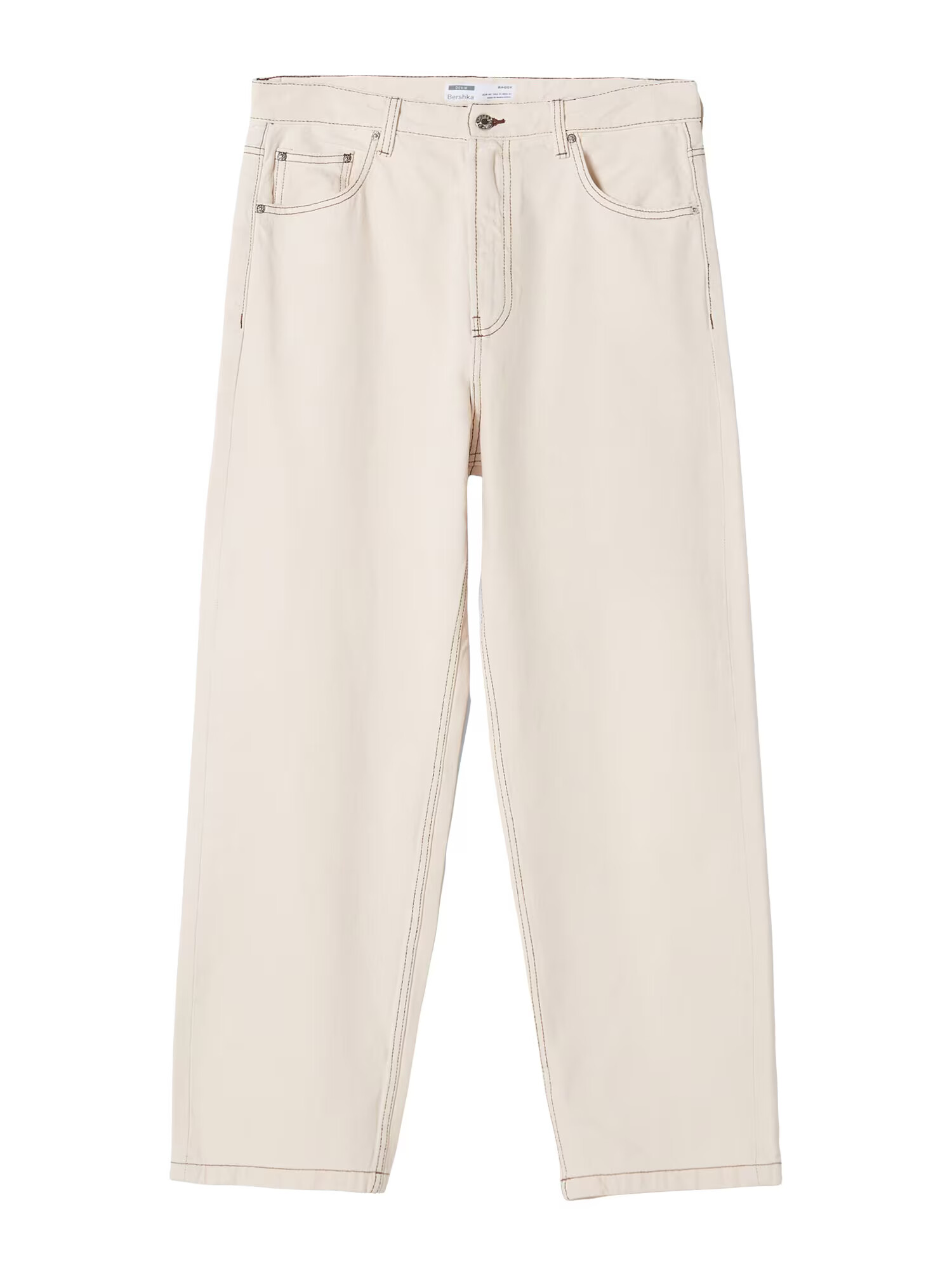 Bershka Jeans alb natural - Pled.ro