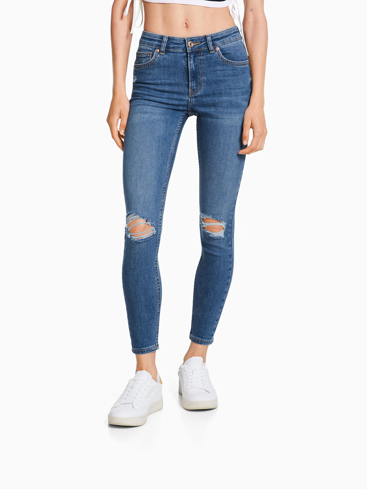 Bershka Jeans albastru - Pled.ro