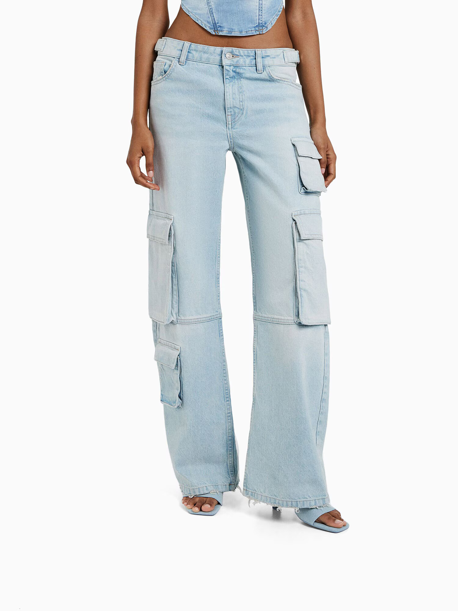 Bershka Jeans albastru denim - Pled.ro