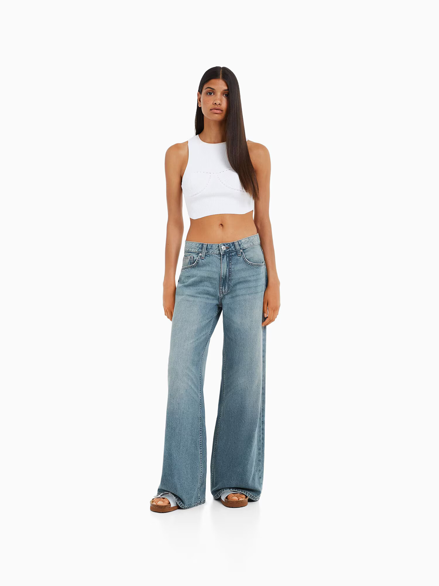 Bershka Jeans albastru denim - Pled.ro