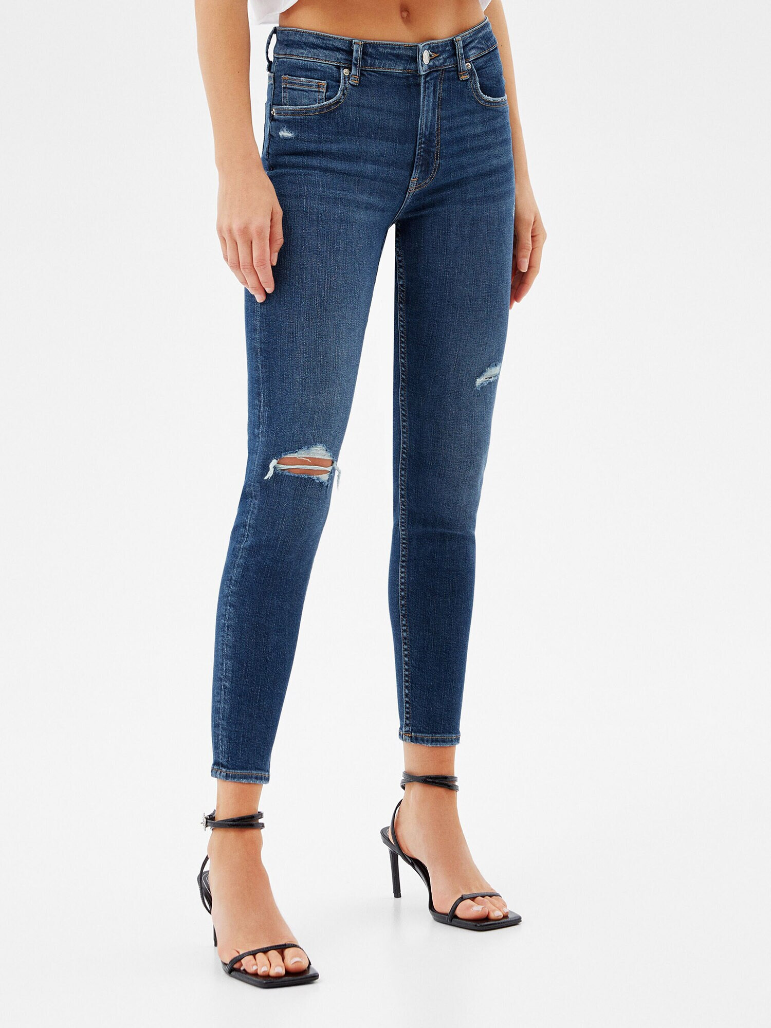 Bershka Jeans albastru denim - Pled.ro