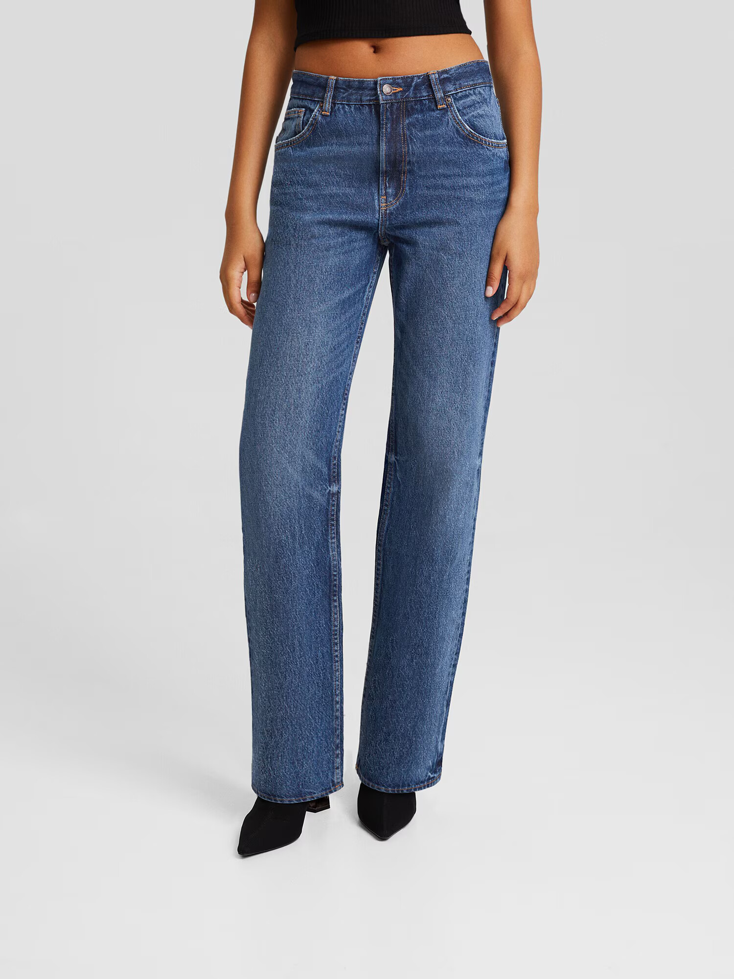 Bershka Jeans albastru denim - Pled.ro