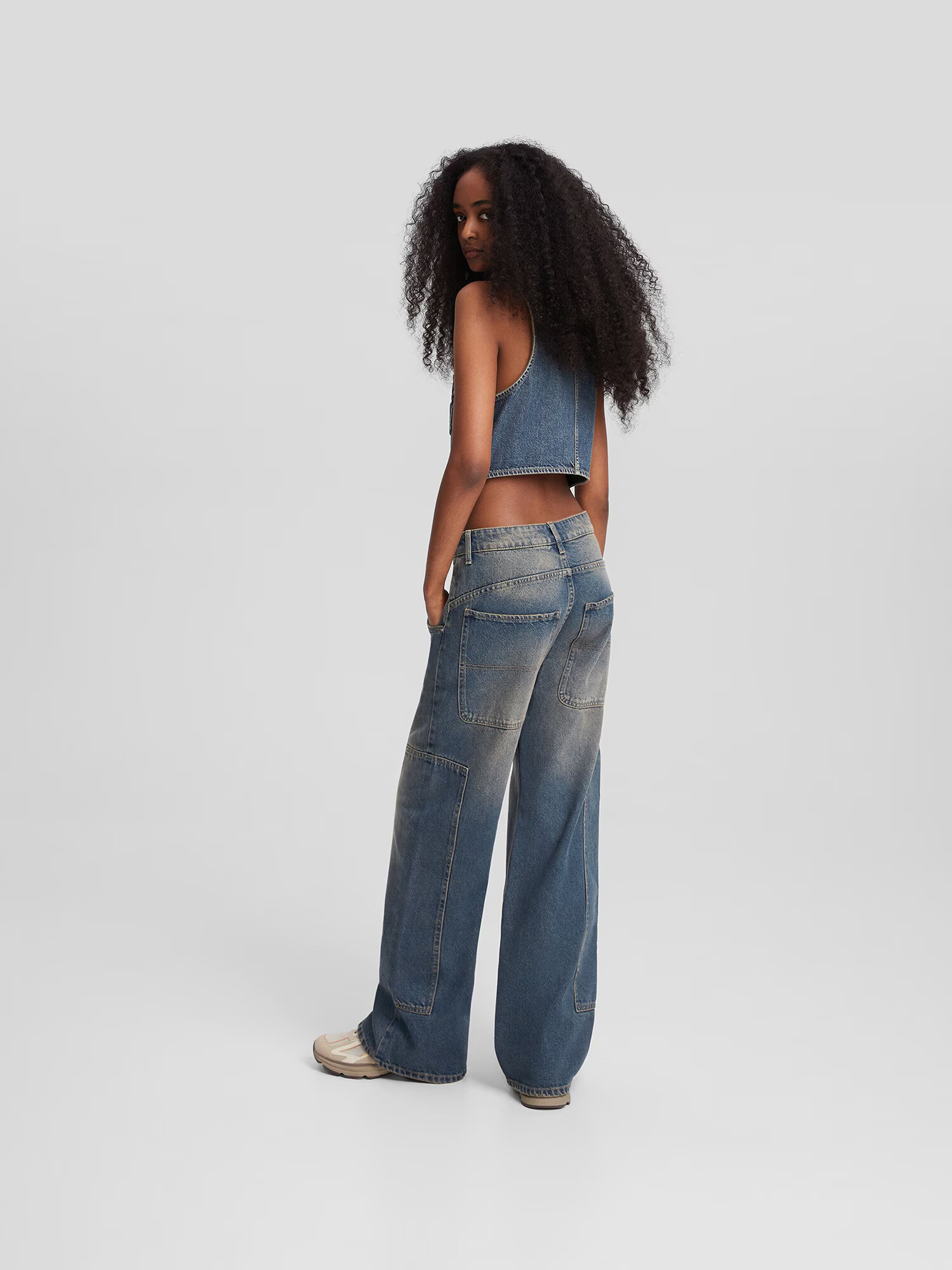 Bershka Jeans albastru denim - Pled.ro