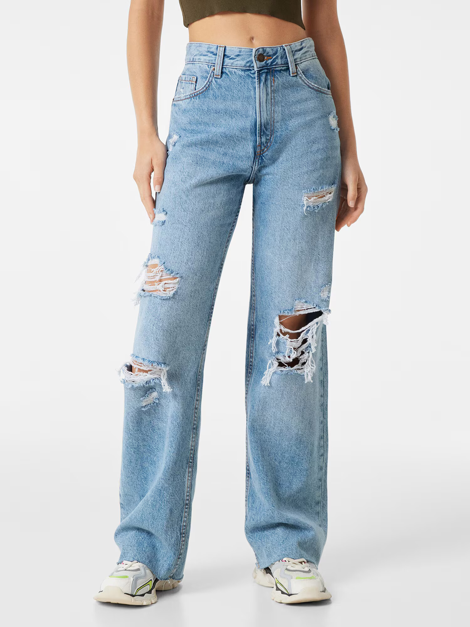 Bershka Jeans albastru denim - Pled.ro