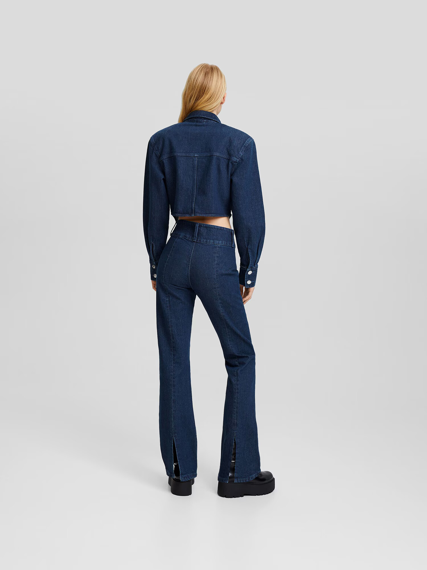 Bershka Jeans albastru denim - Pled.ro