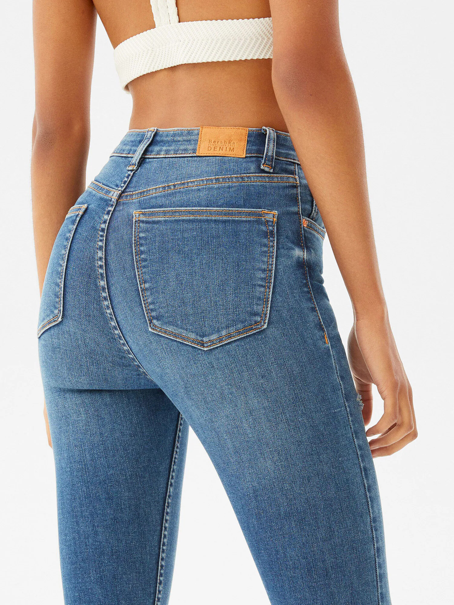 Bershka Jeans albastru denim - Pled.ro