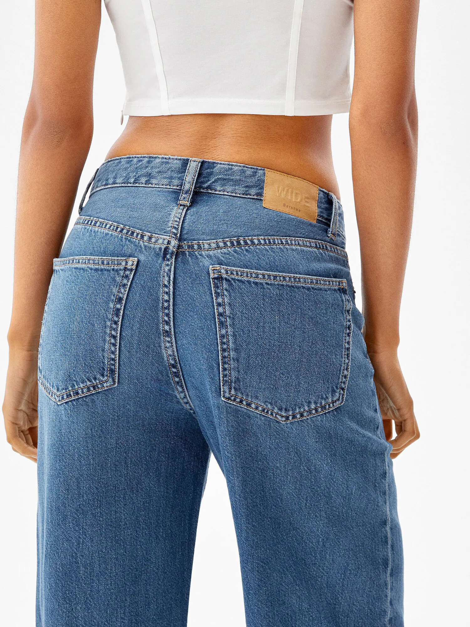 Bershka Jeans albastru denim - Pled.ro