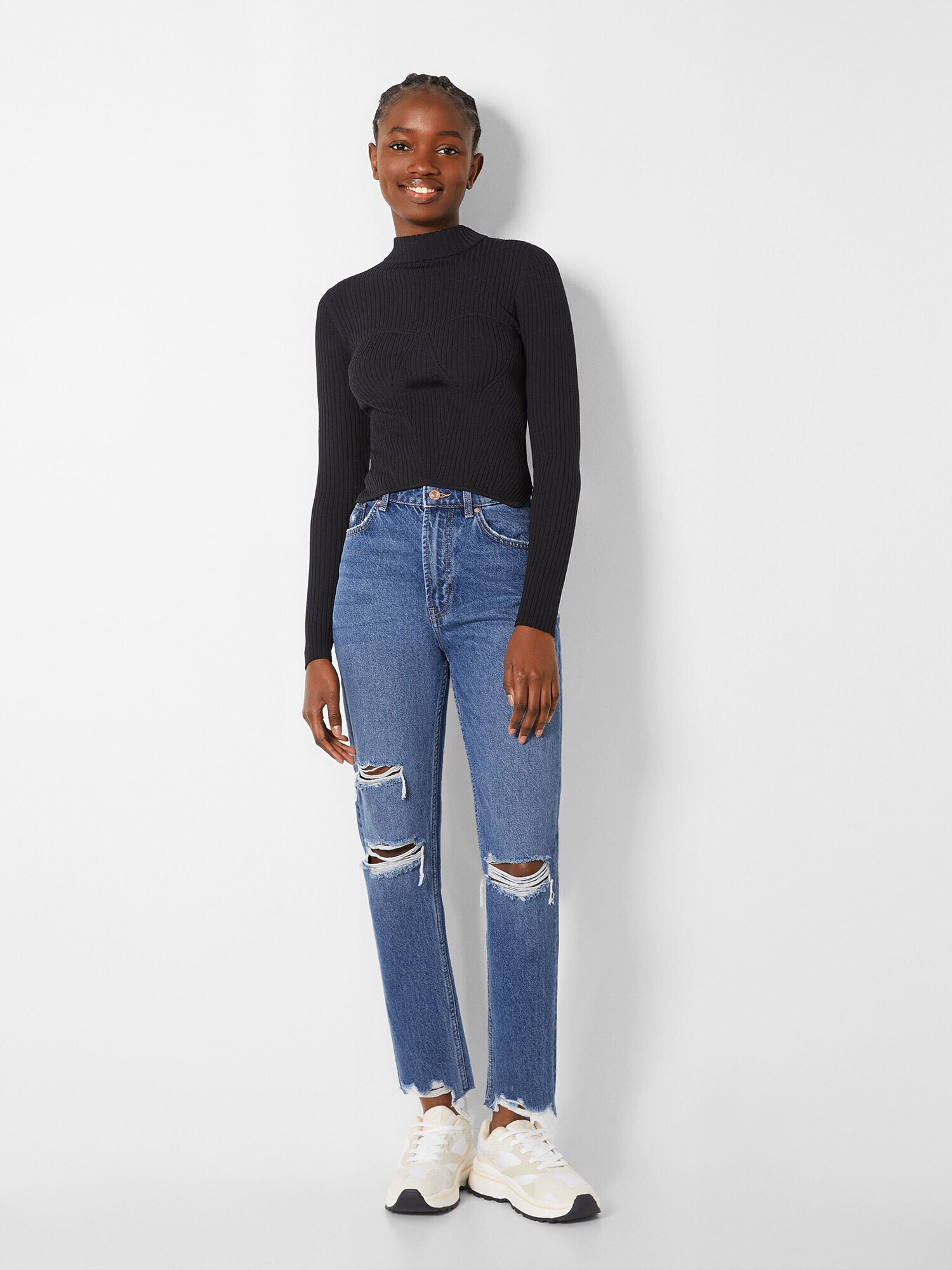 Bershka Jeans albastru denim - Pled.ro