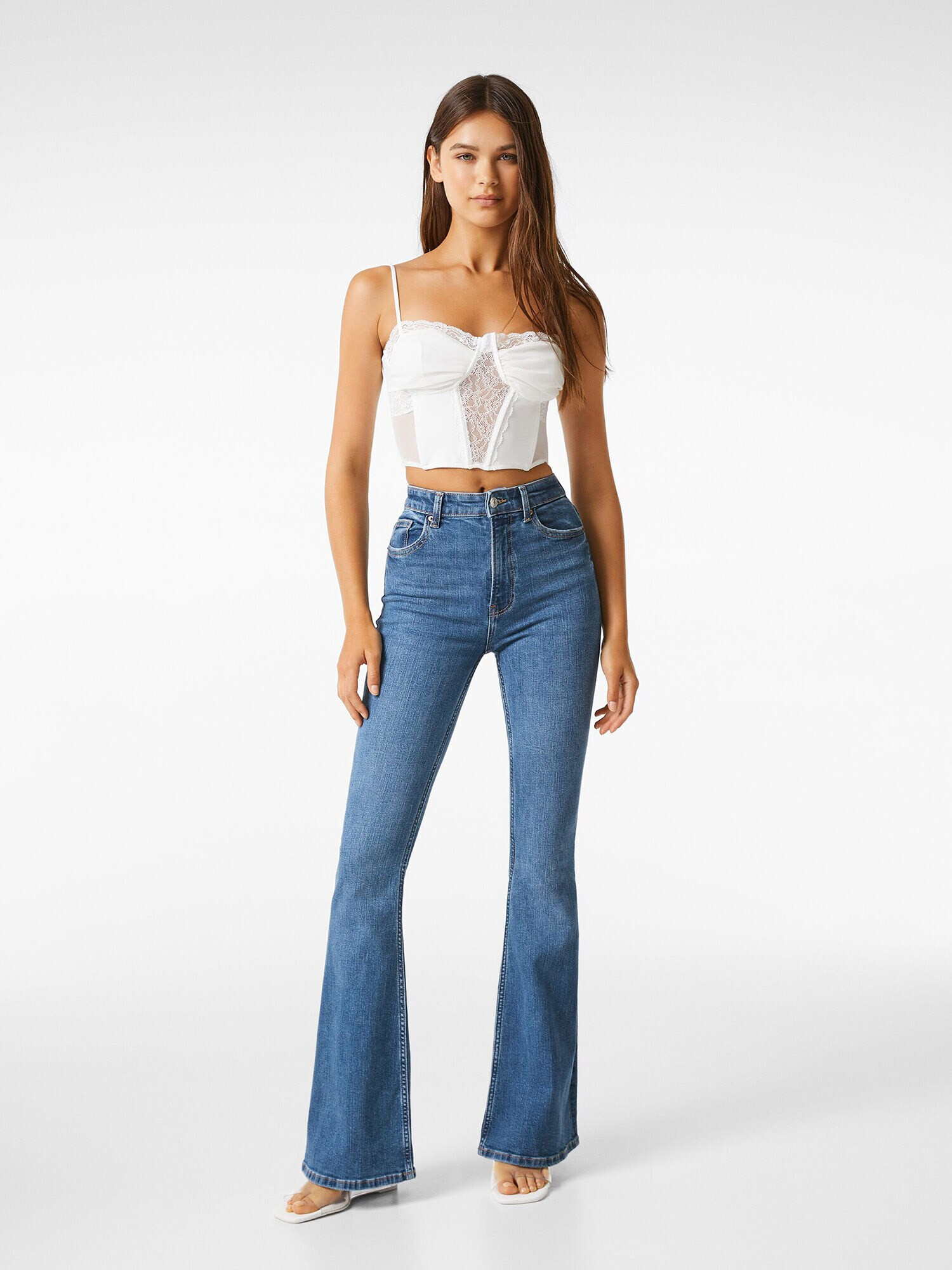 Bershka Jeans albastru denim - Pled.ro