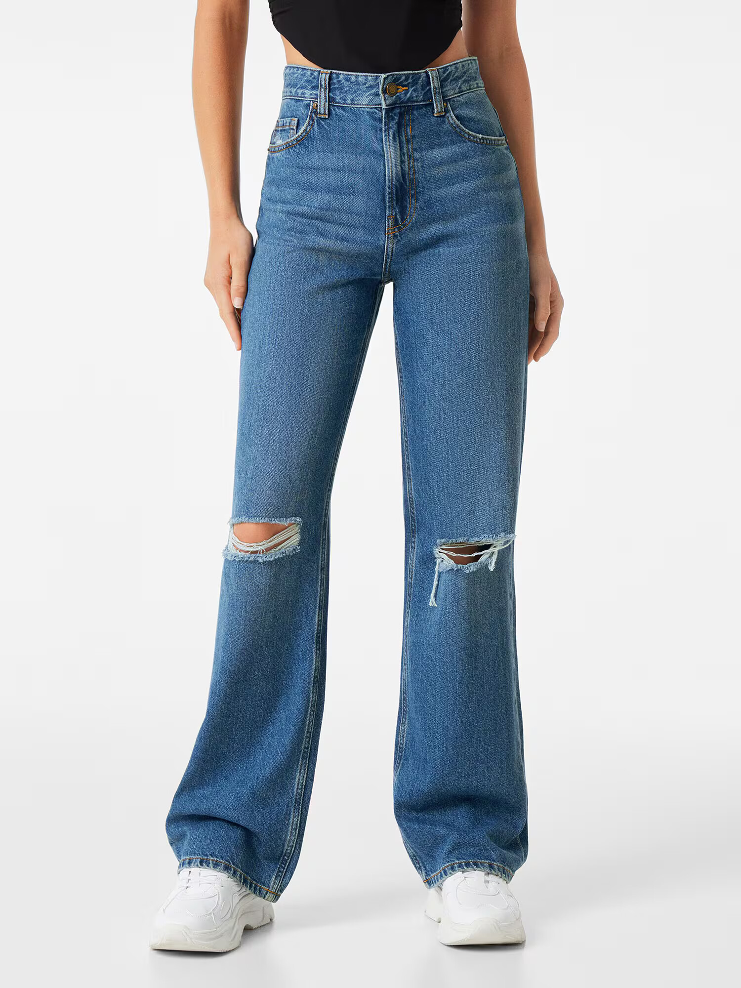 Bershka Jeans albastru denim - Pled.ro