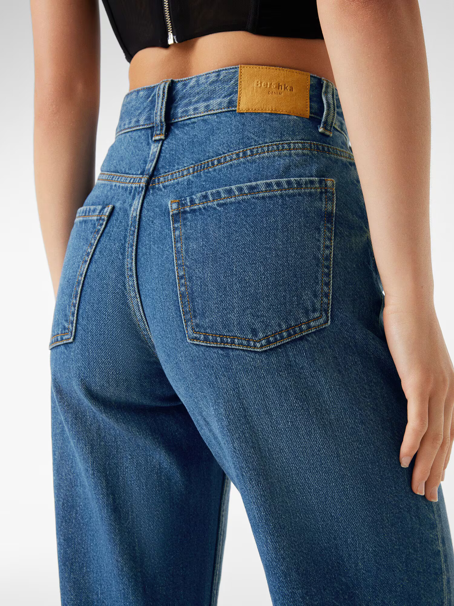 Bershka Jeans albastru denim - Pled.ro