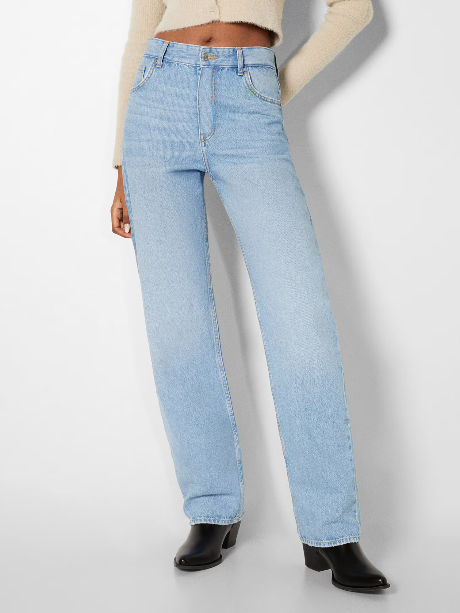 Bershka Jeans albastru denim - Pled.ro