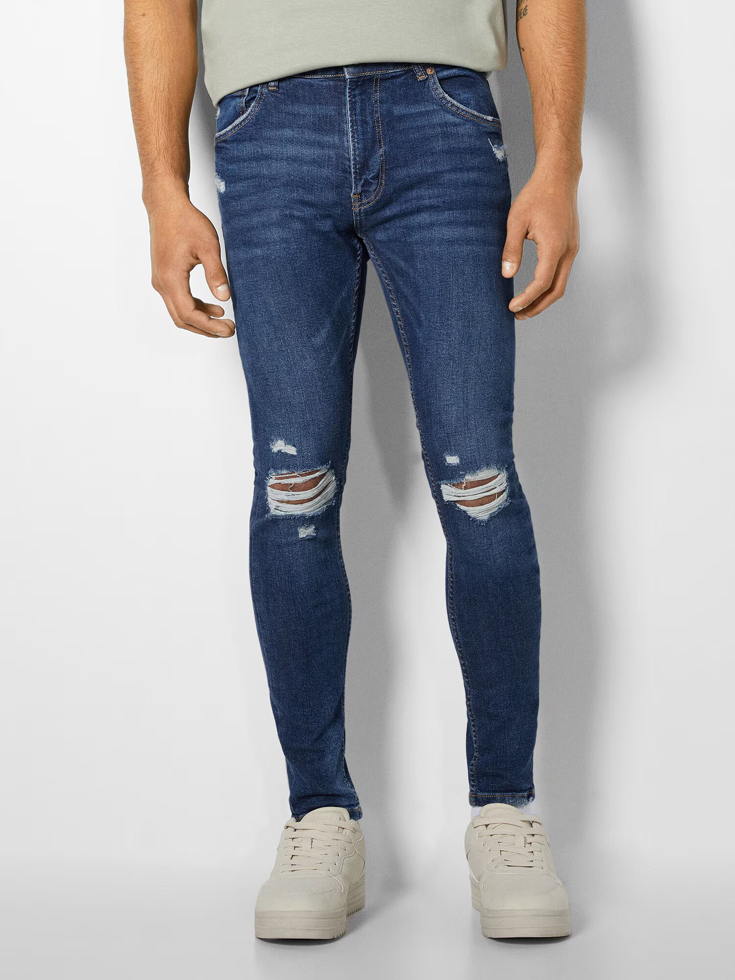 Bershka Jeans albastru denim - Pled.ro