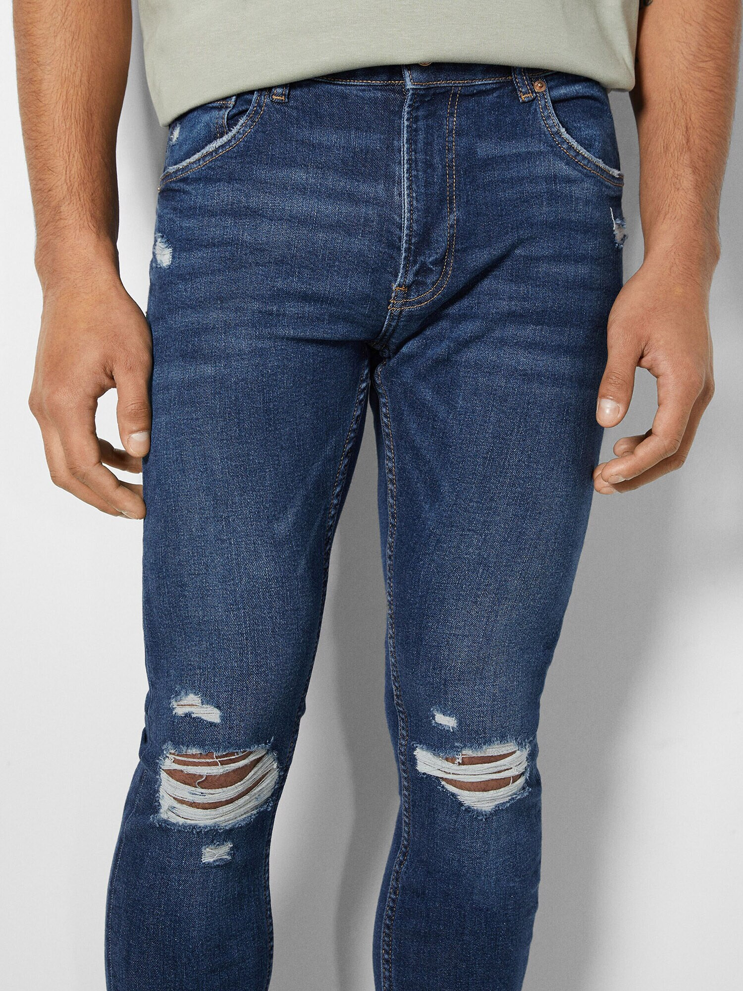 Bershka Jeans albastru denim - Pled.ro