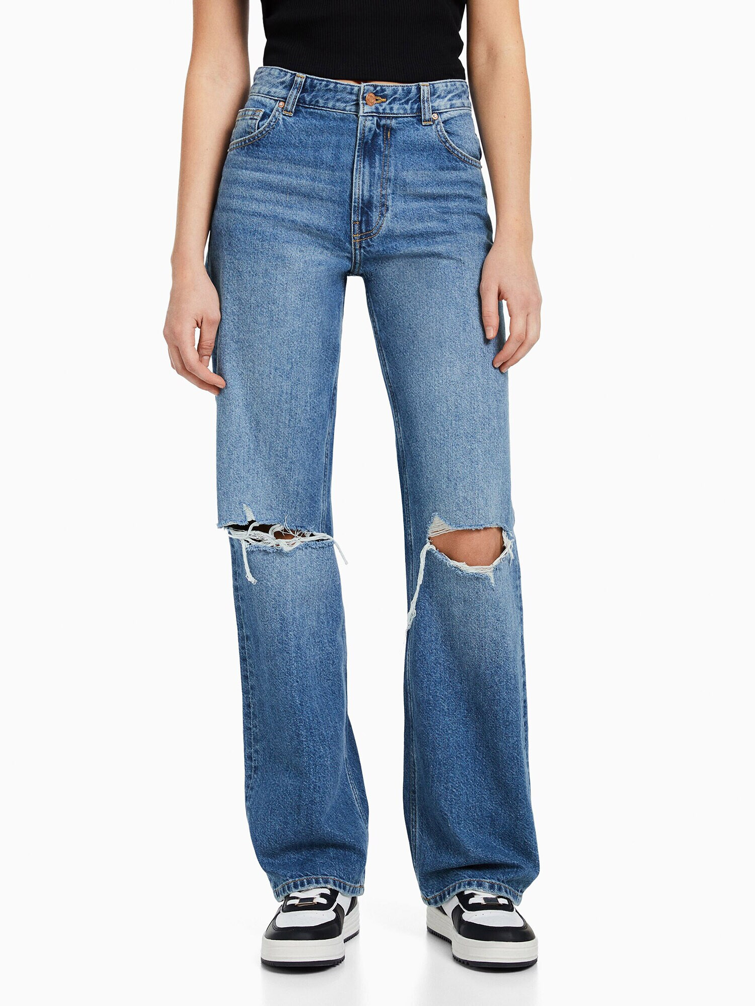 Bershka Jeans albastru denim - Pled.ro