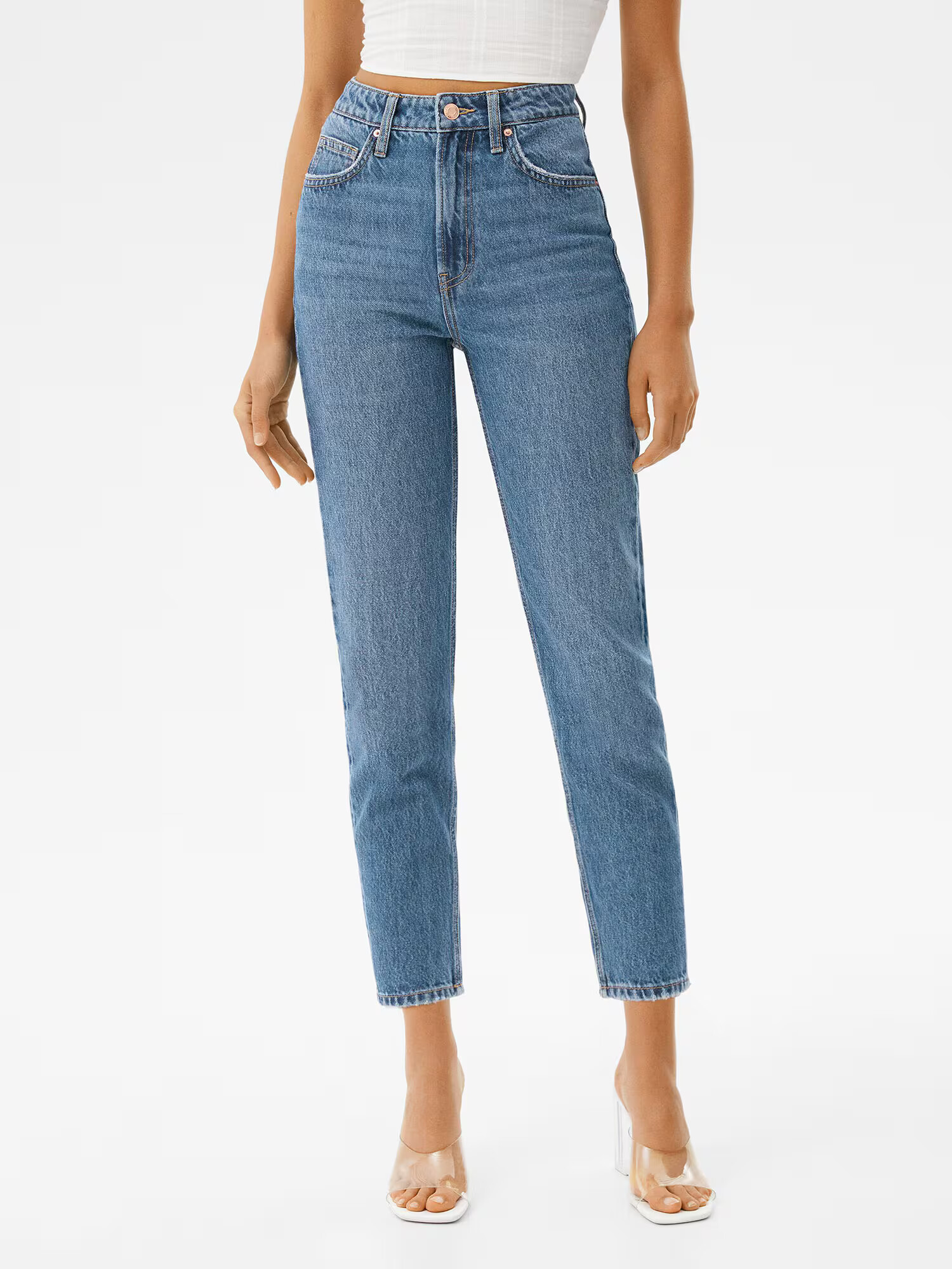 Bershka Jeans albastru denim - Pled.ro