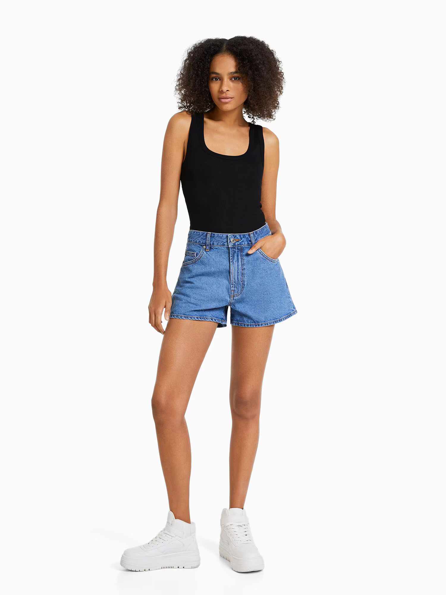 Bershka Jeans albastru denim - Pled.ro