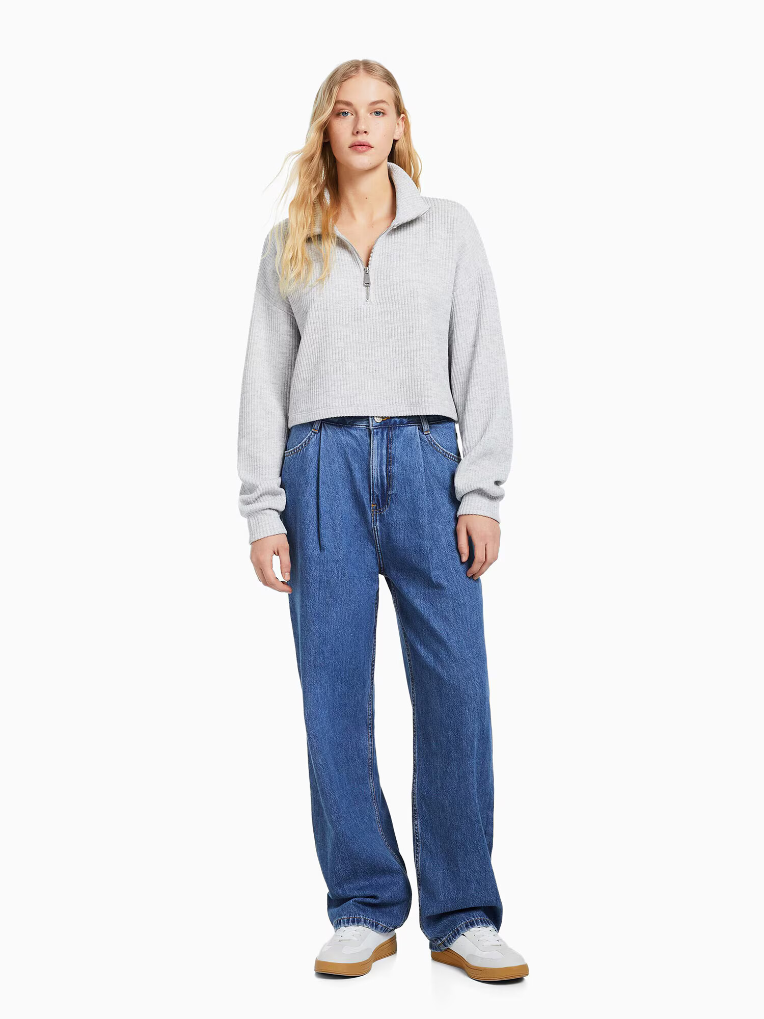 Bershka Jeans albastru denim - Pled.ro