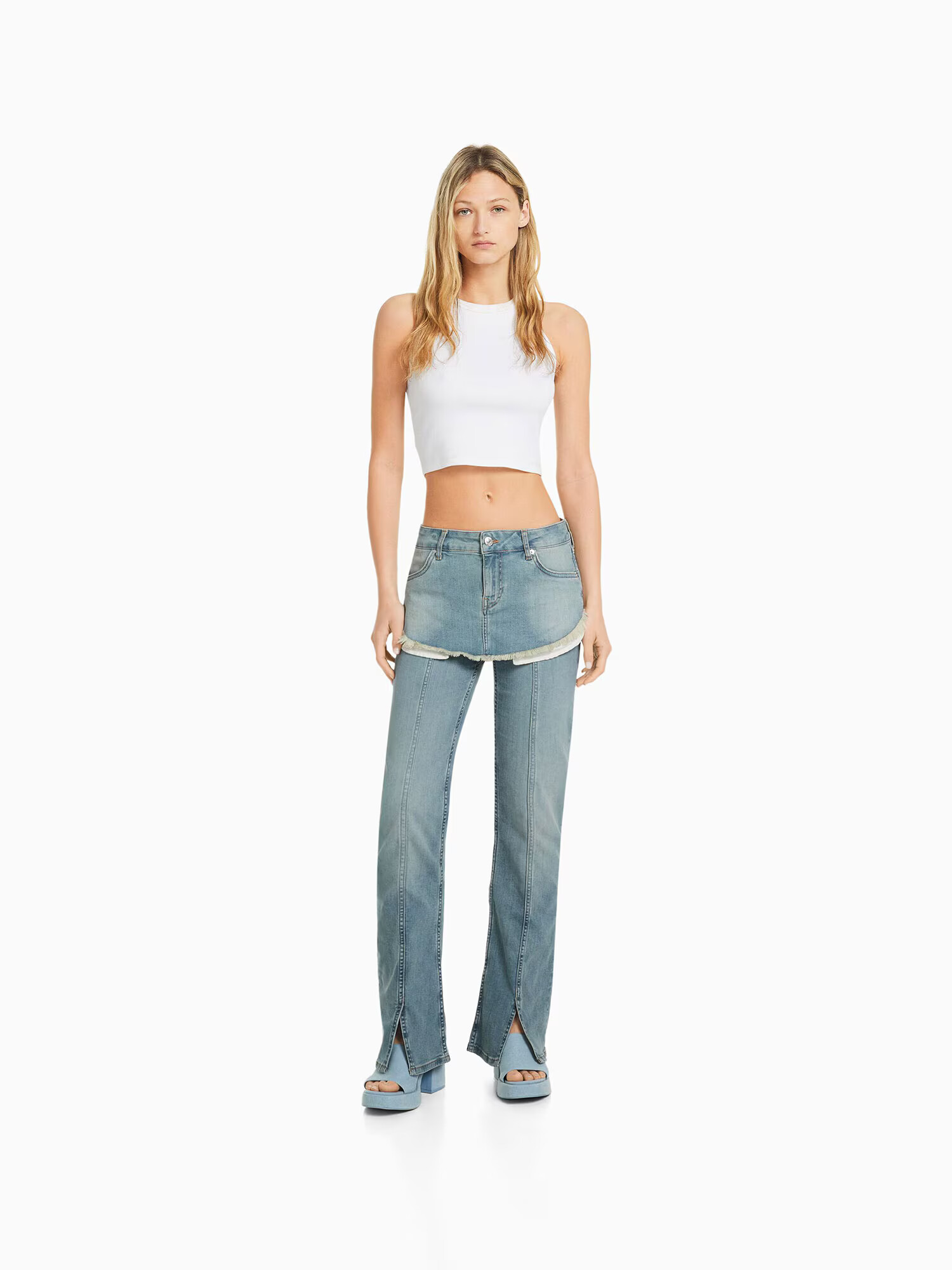 Bershka Jeans albastru denim - Pled.ro