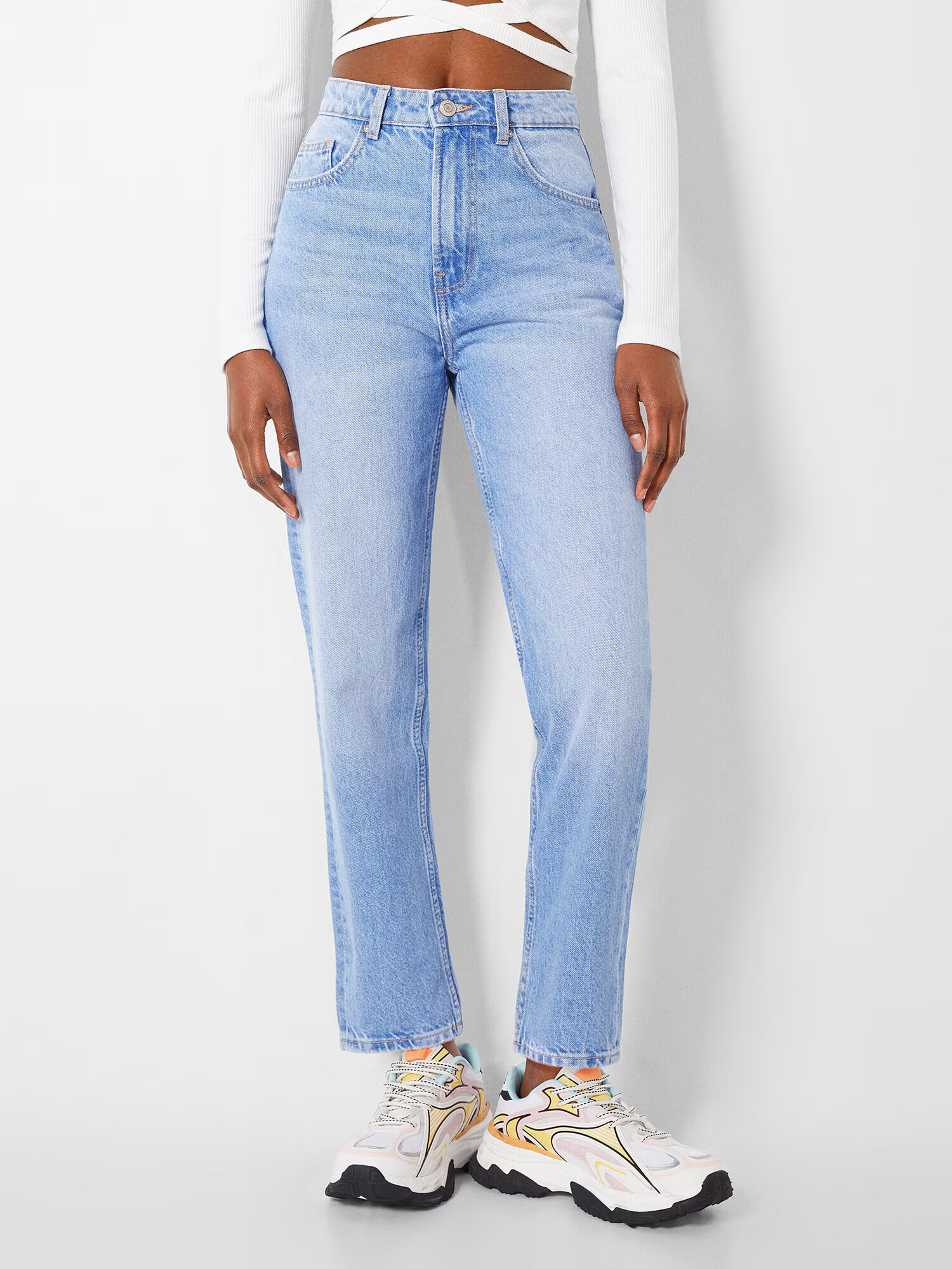 Bershka Jeans albastru deschis - Pled.ro