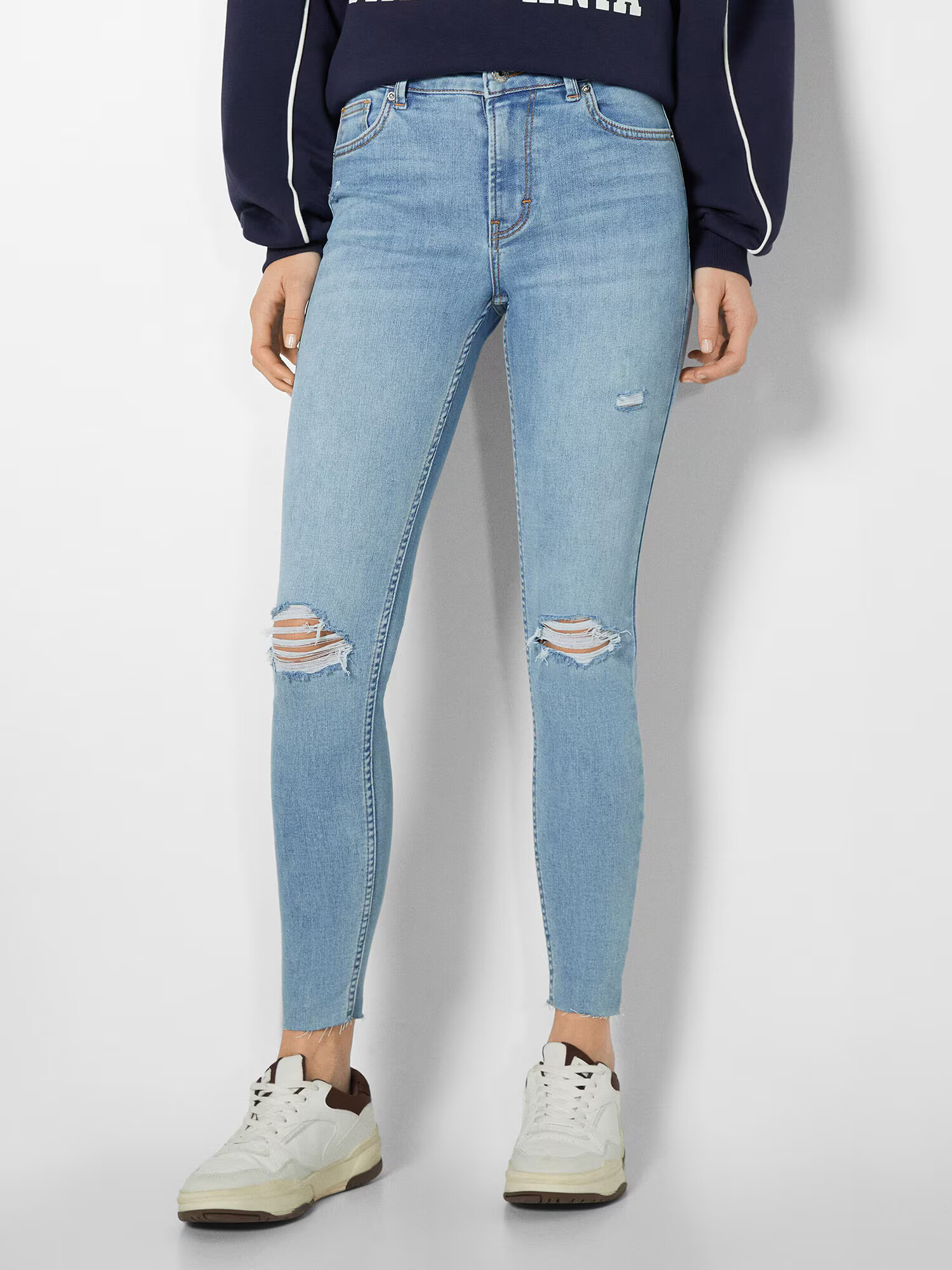 Bershka Jeans albastru deschis - Pled.ro