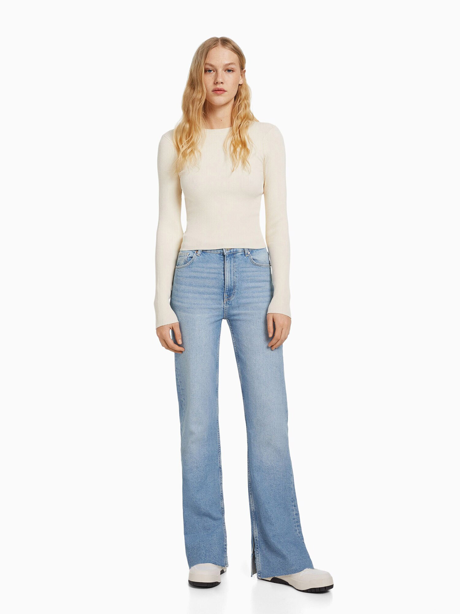 Bershka Jeans albastru deschis - Pled.ro