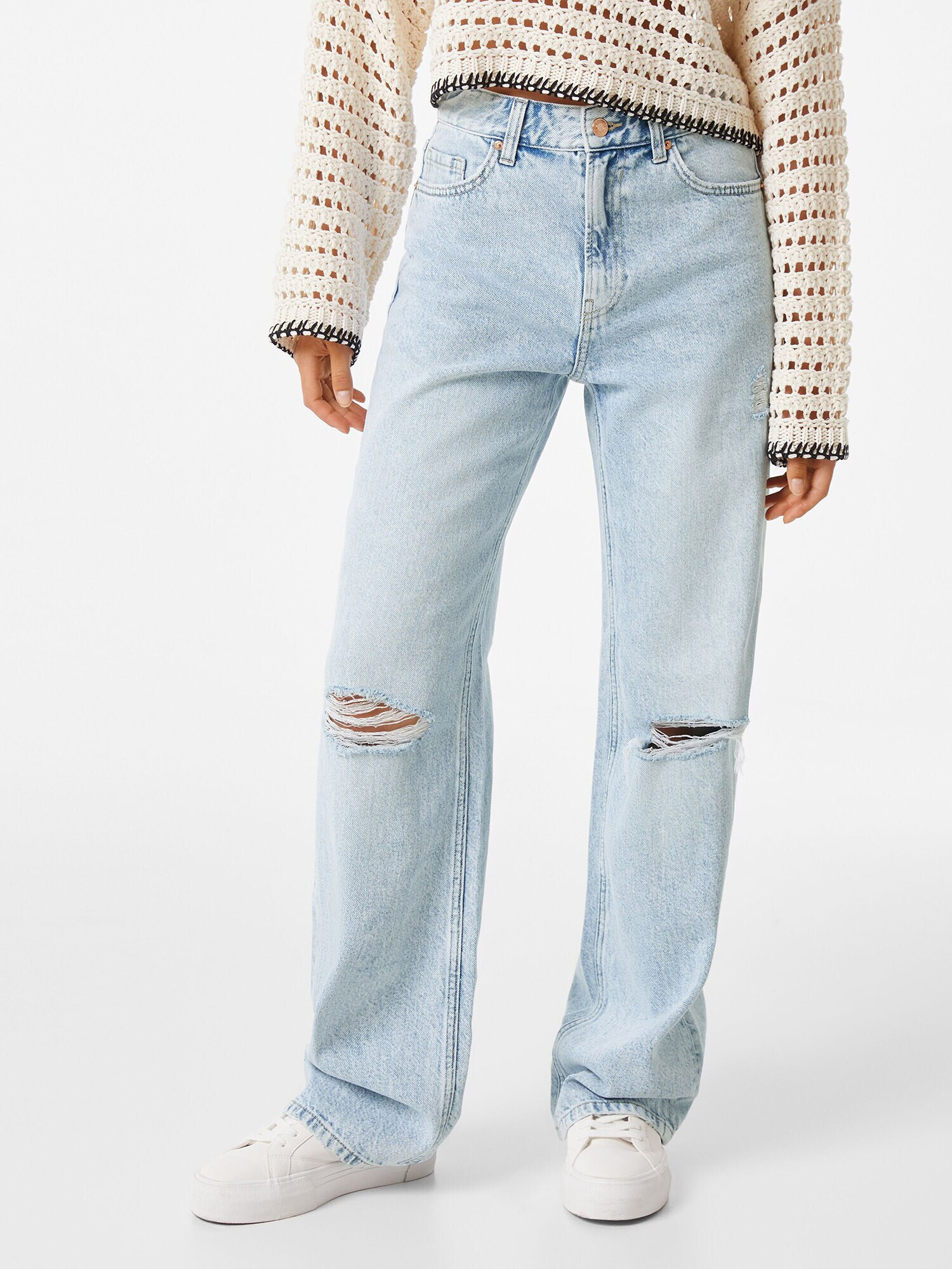 Bershka Jeans albastru deschis - Pled.ro