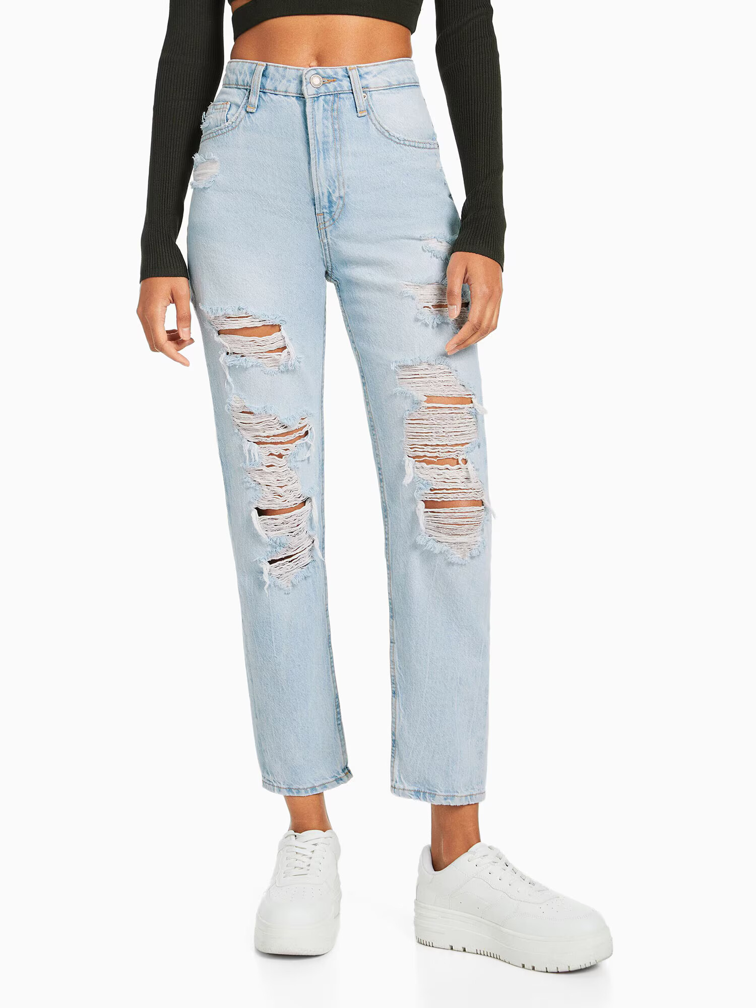 Bershka Jeans albastru deschis - Pled.ro