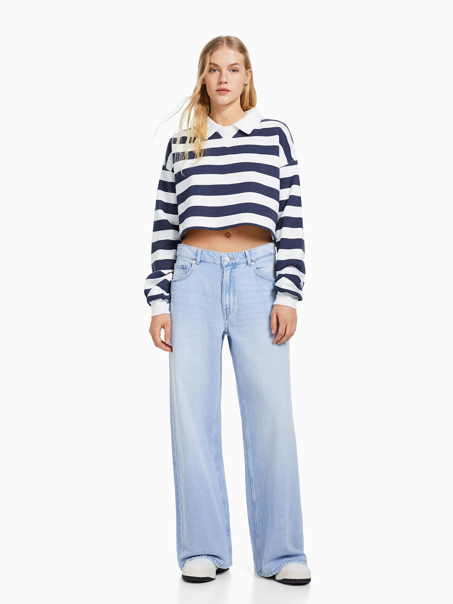 Bershka Jeans albastru deschis - Pled.ro