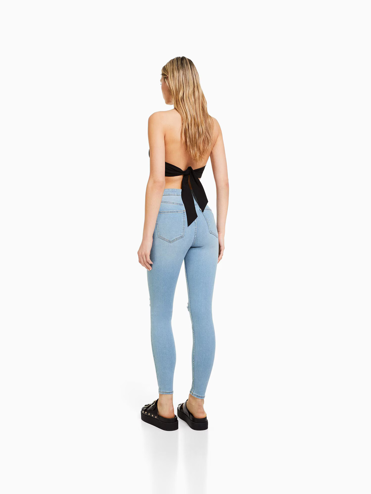 Bershka Jeans albastru deschis - Pled.ro