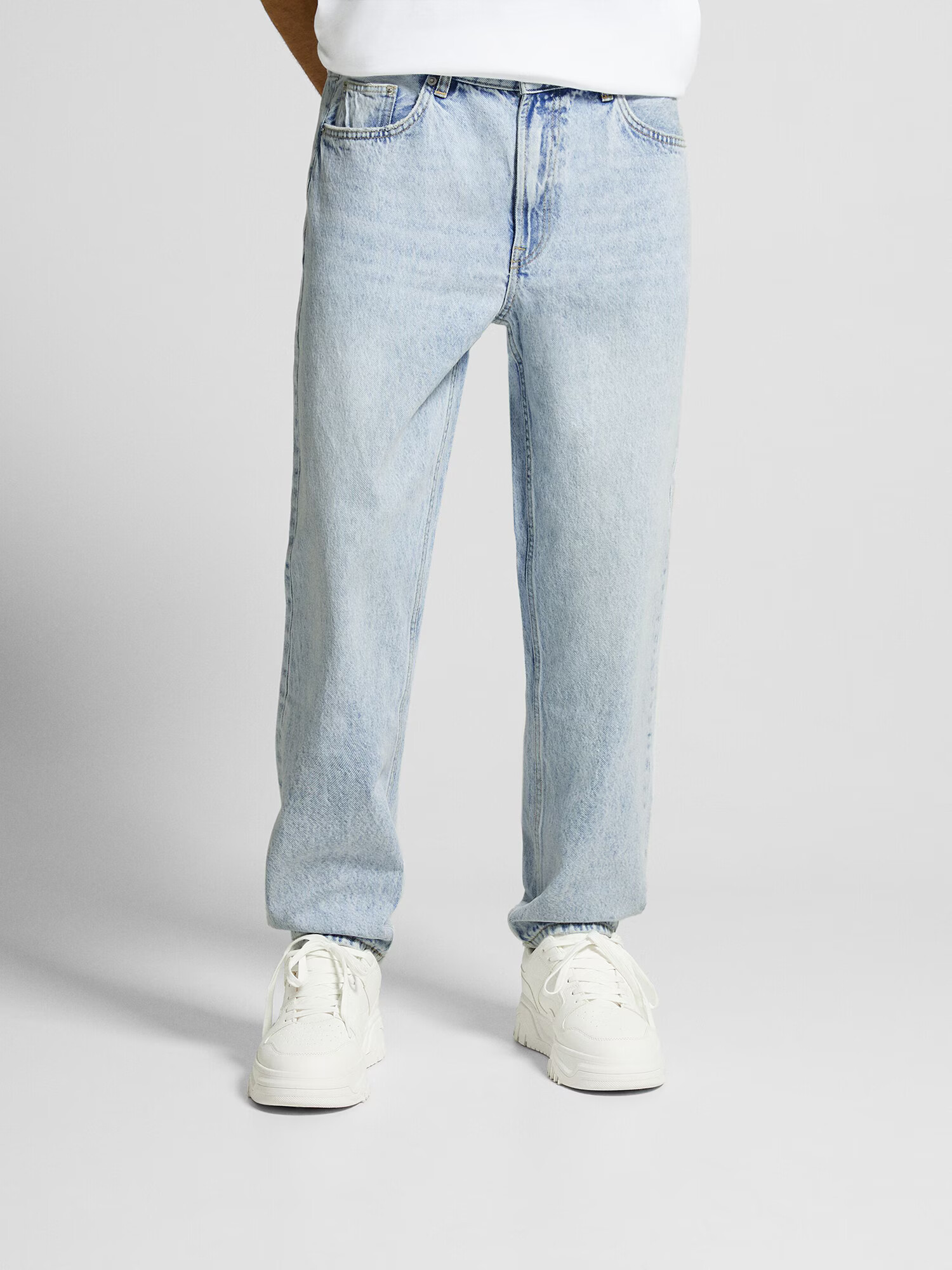 Bershka Jeans albastru deschis - Pled.ro