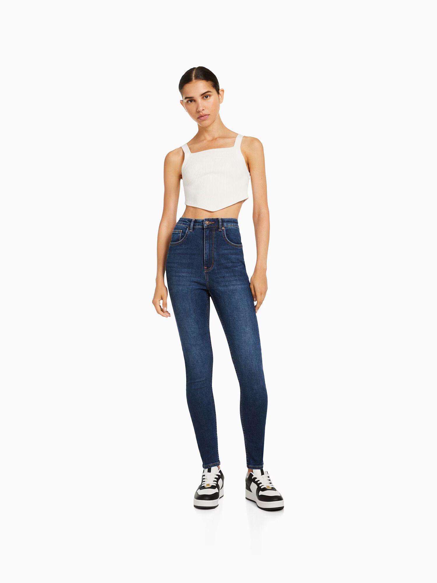 Bershka Jeans albastru închis - Pled.ro