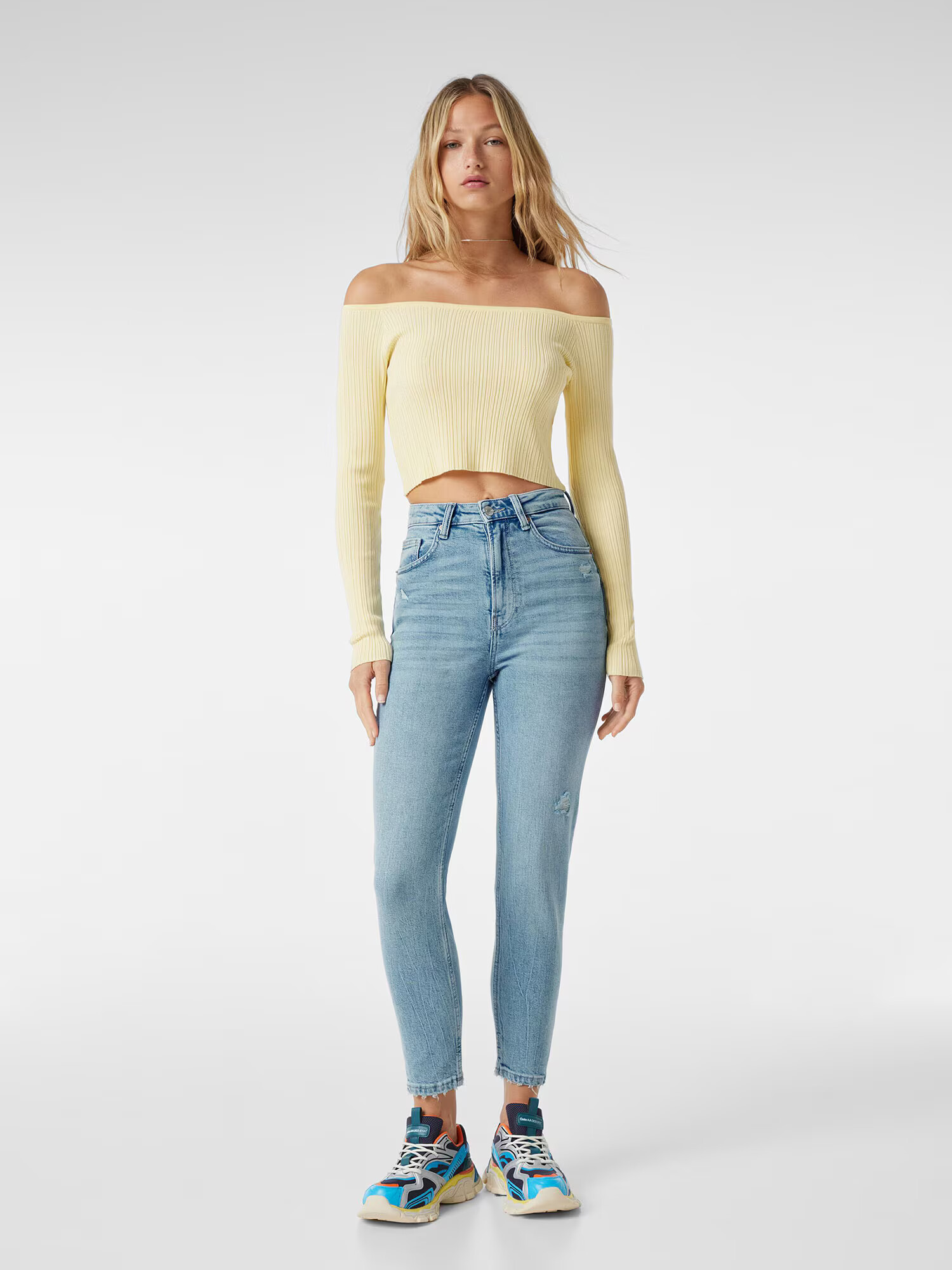 Bershka Jeans azur - Pled.ro